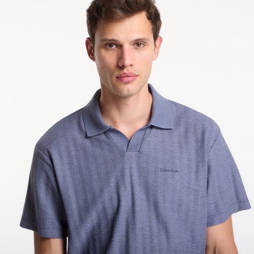 Maglietta Ss Easy Vertical Stripe Textured Polo M - Calvin Klein - Modalova