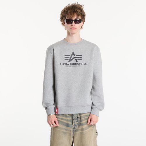 Felpa Basic Sweater melange šedá L - Alpha Industries - Modalova