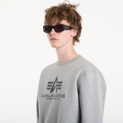 Felpa Basic Sweater melange šedá XL - Alpha Industries - Modalova