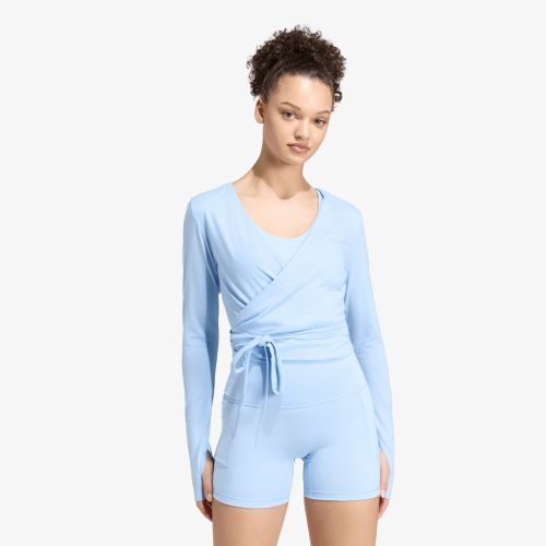 Maglietta adidas 3 Stripes Studio Soft Ballet Wrap Top / S - adidas Performance - Modalova