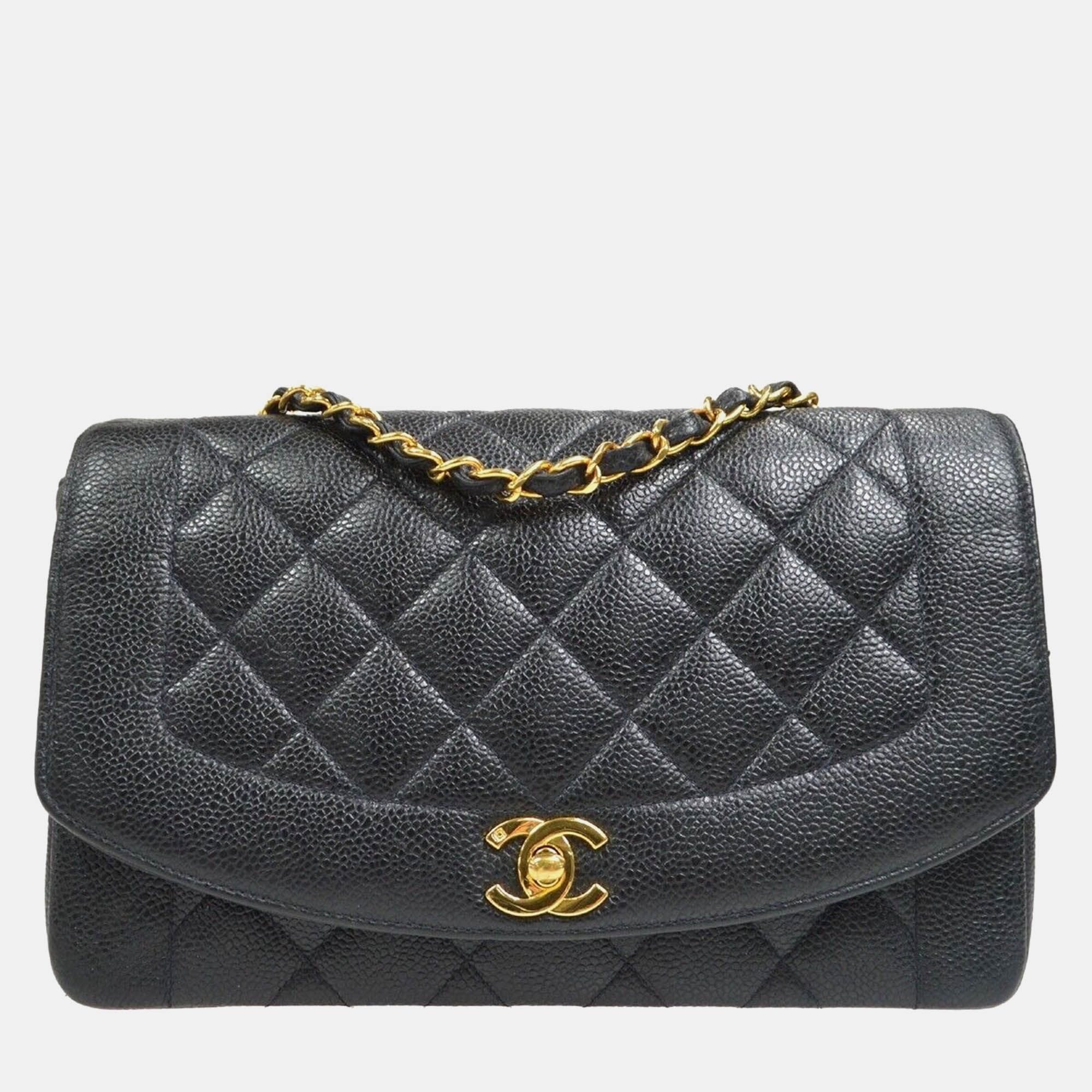 Diana Medium Caviar Leather Chain Shoulder Bag - Chanel - Modalova