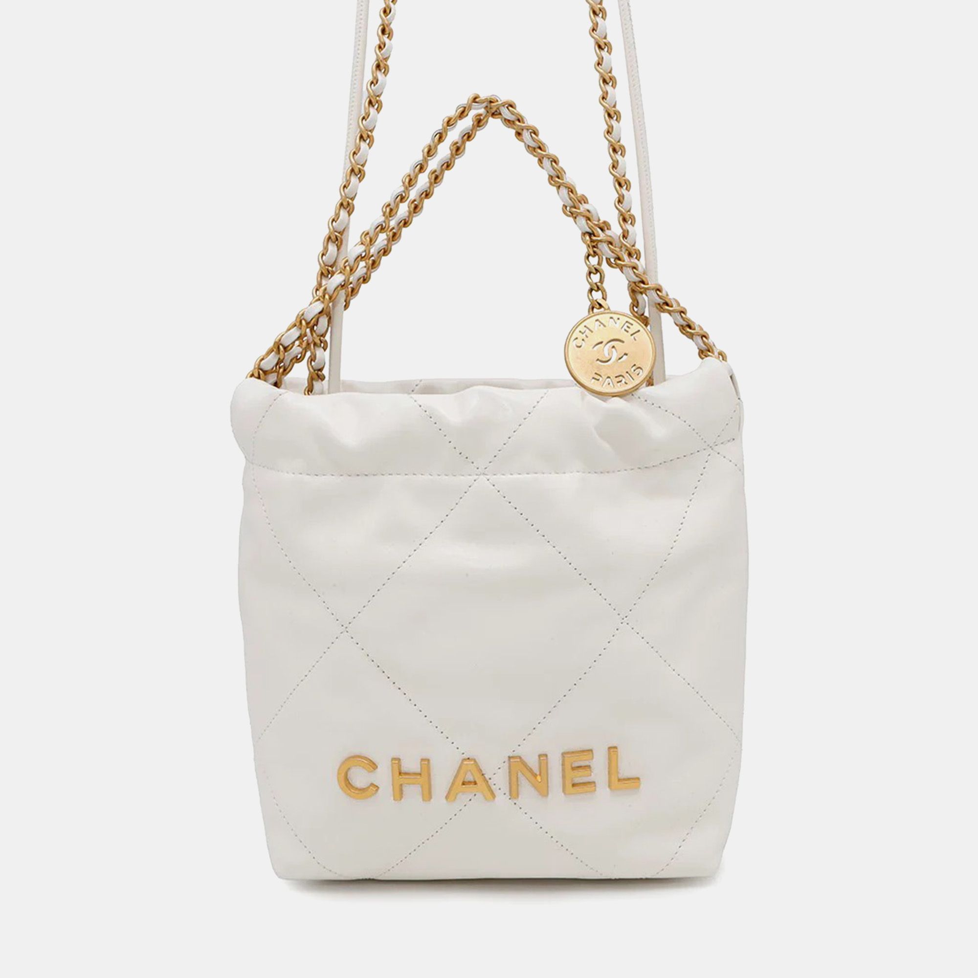 Mini Shiny Calf Leather Chain Shoulder Bag - Chanel - Modalova