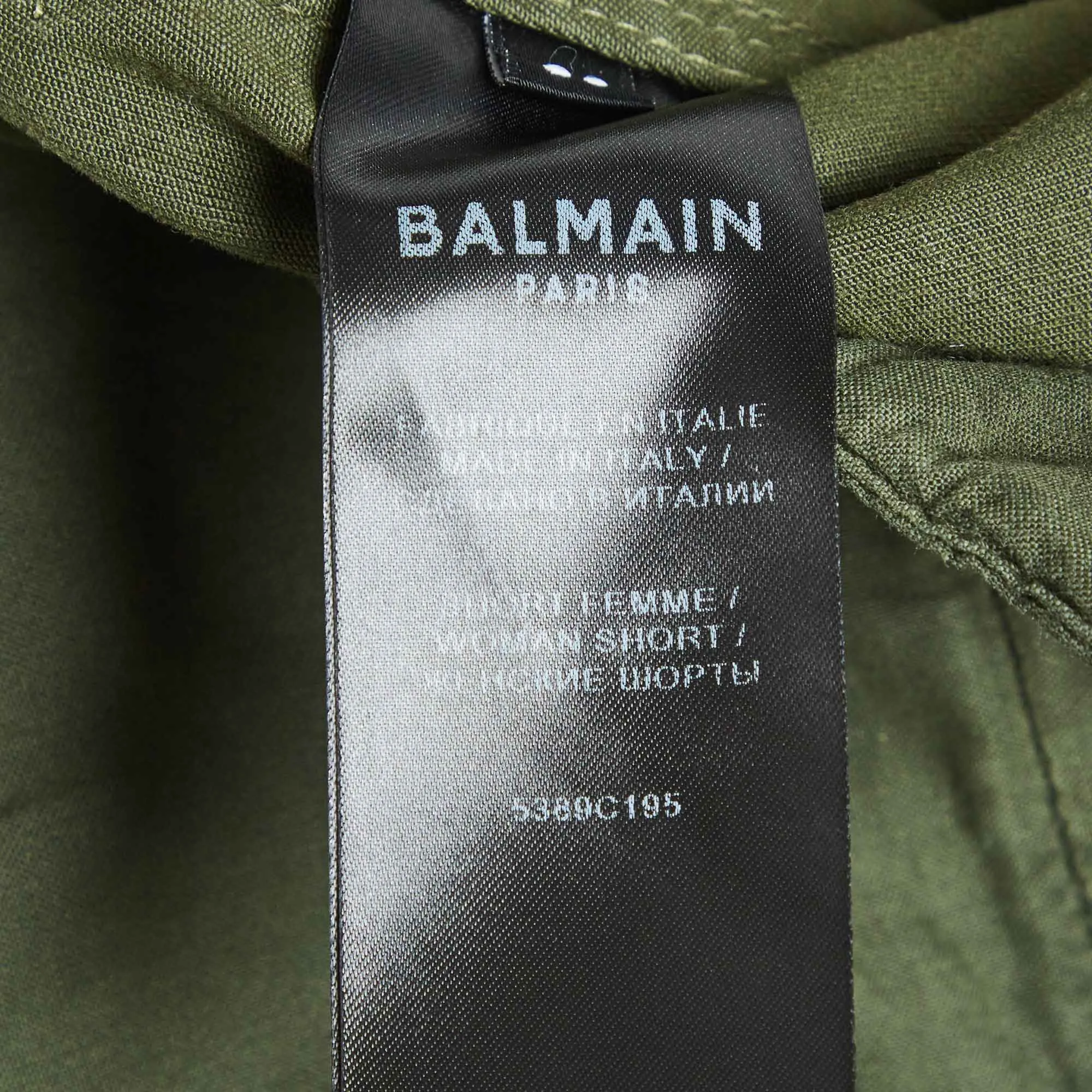Balmain Green Denim Cargo Shorts S - Balmain - Modalova