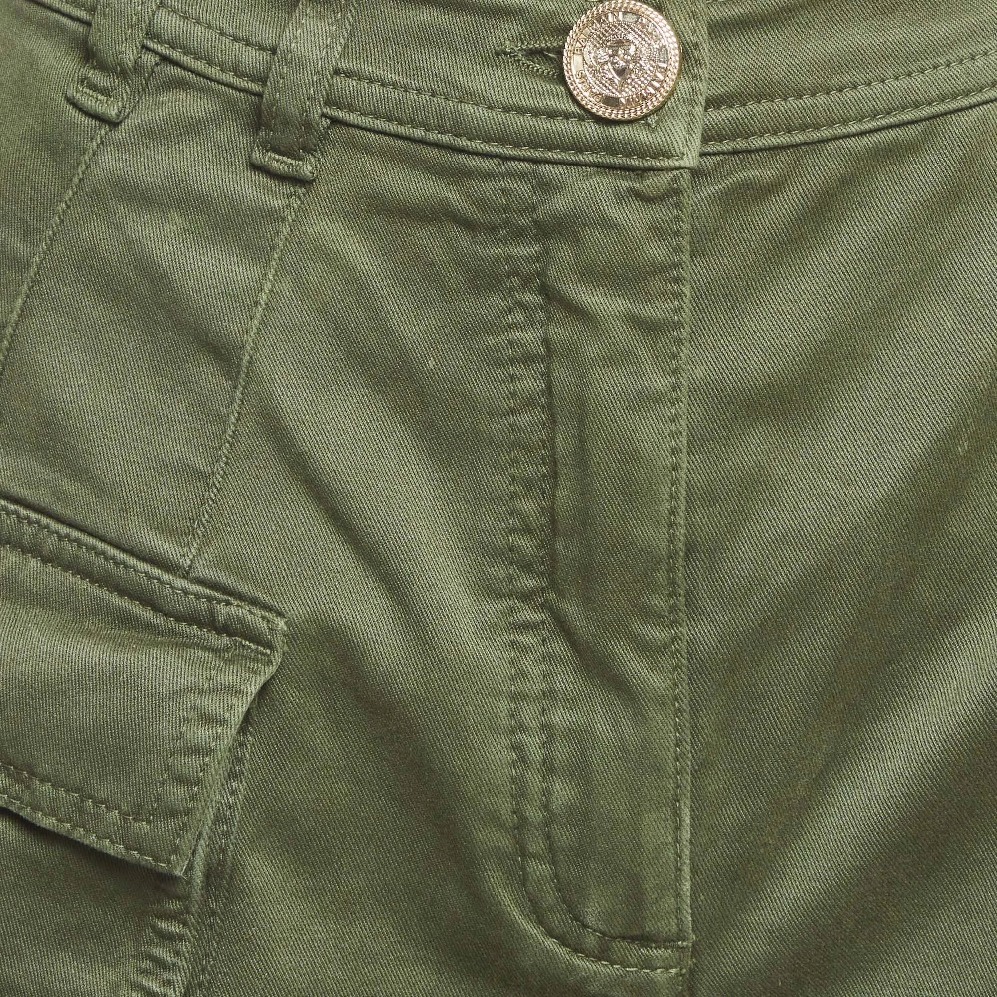 Balmain Green Denim Cargo Shorts S - Balmain - Modalova