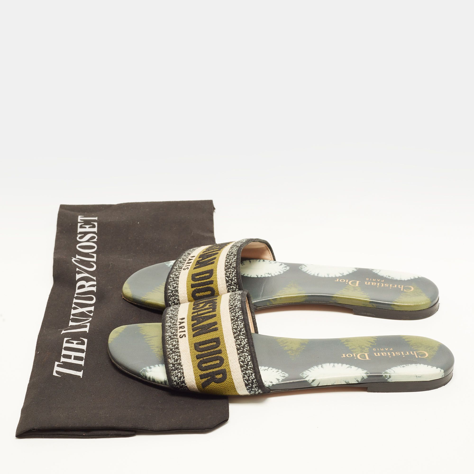 D-way Size 38.5 Canvas Flat Sandals - Dior - Modalova