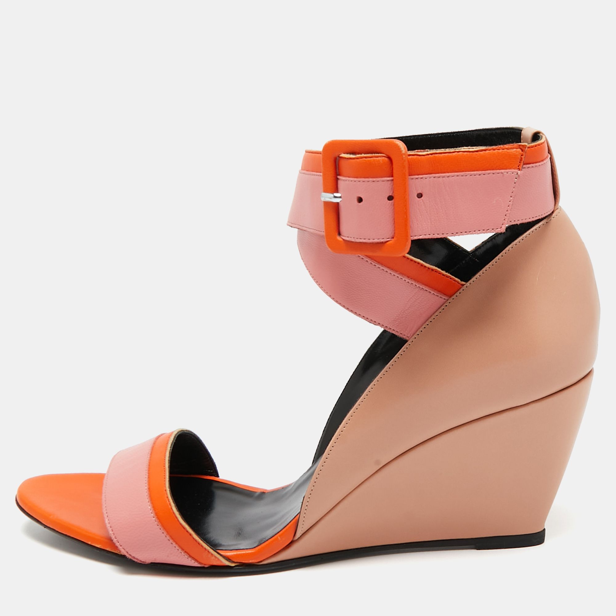 Leather Wedge Ankle Strap Sandals Size 40 - PIERRE HARDY - Modalova