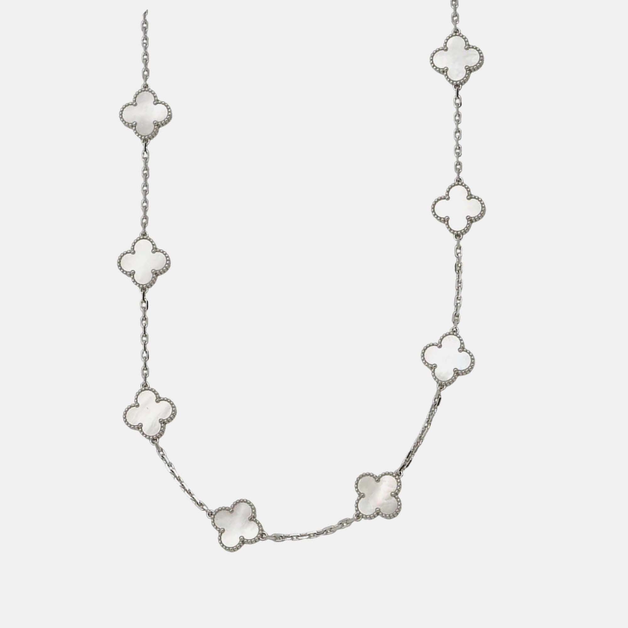 Vintage Alhambra 18K Gold Long 20 Motif Necklace - Van Cleef & Arpels - Modalova