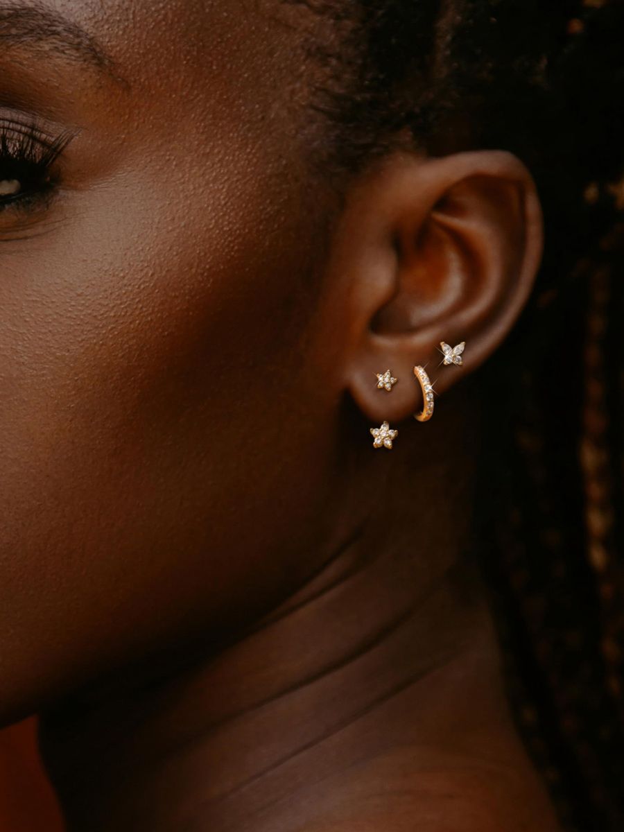 Boucles d\'oreilles de mariée en strass et métal percé Bijoux de mariée - milanoo.com - Modalova