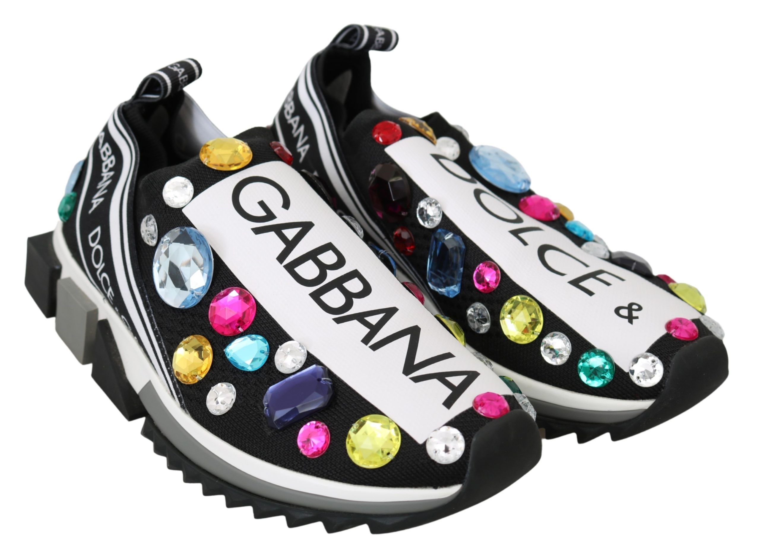 Multicolor Crystal Sneakers Women's Shoes - Dolce & Gabbana - Modalova