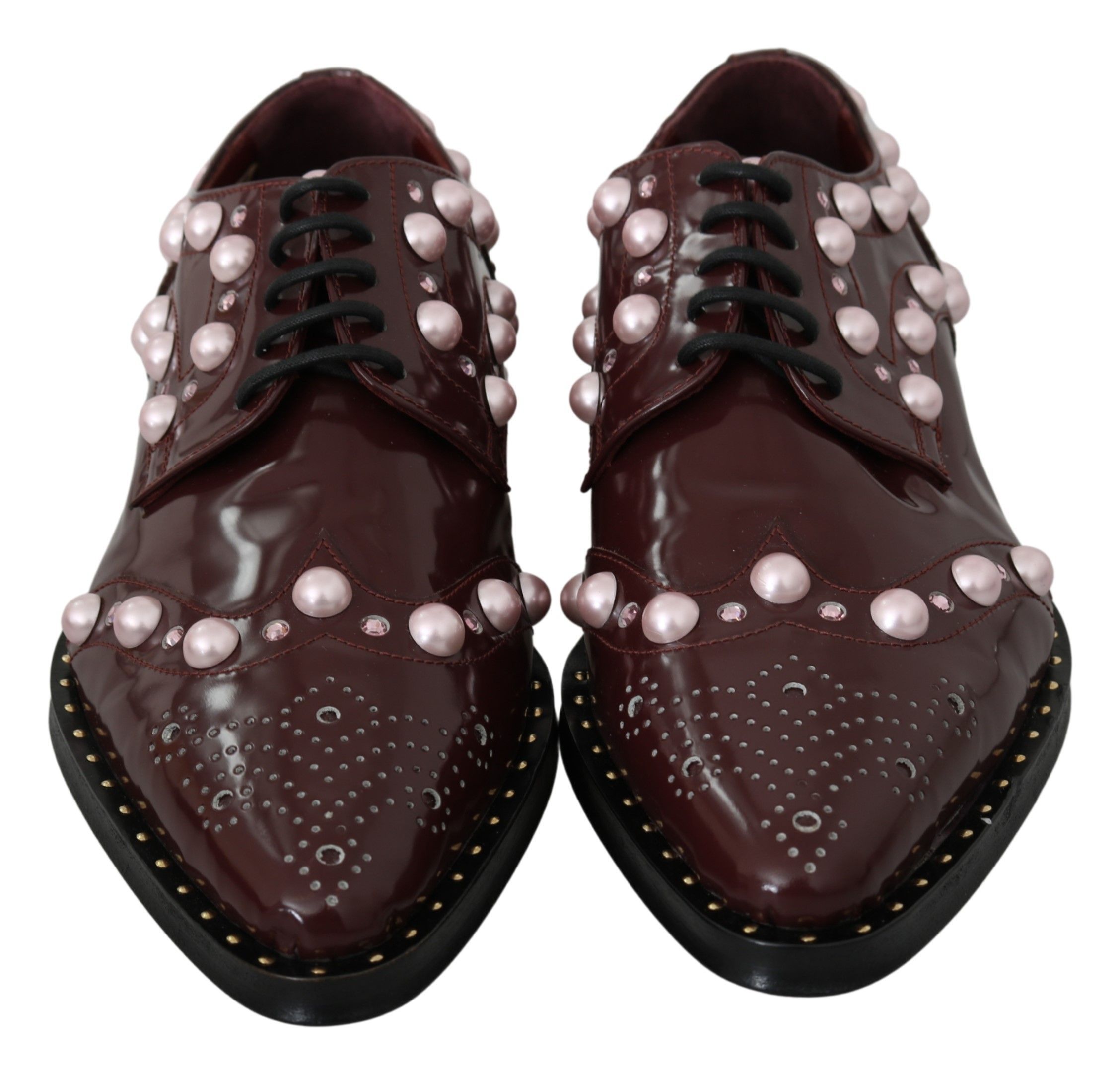 Leather Crystal Pearls Formal Women's Shoes - Dolce & Gabbana - Modalova