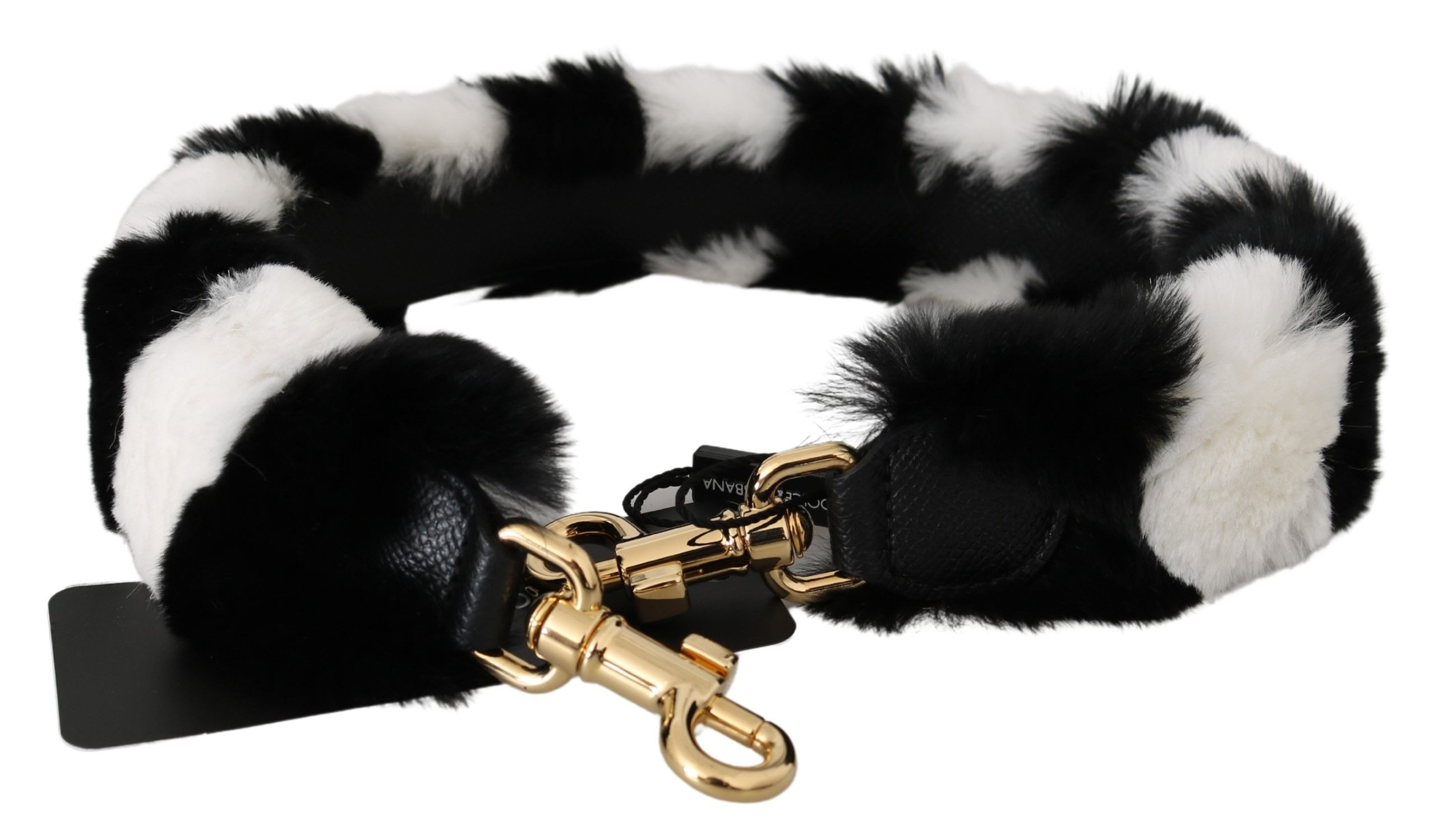 White Lapin Fur Accessory Shoulder Women's Strap - Dolce & Gabbana - Modalova