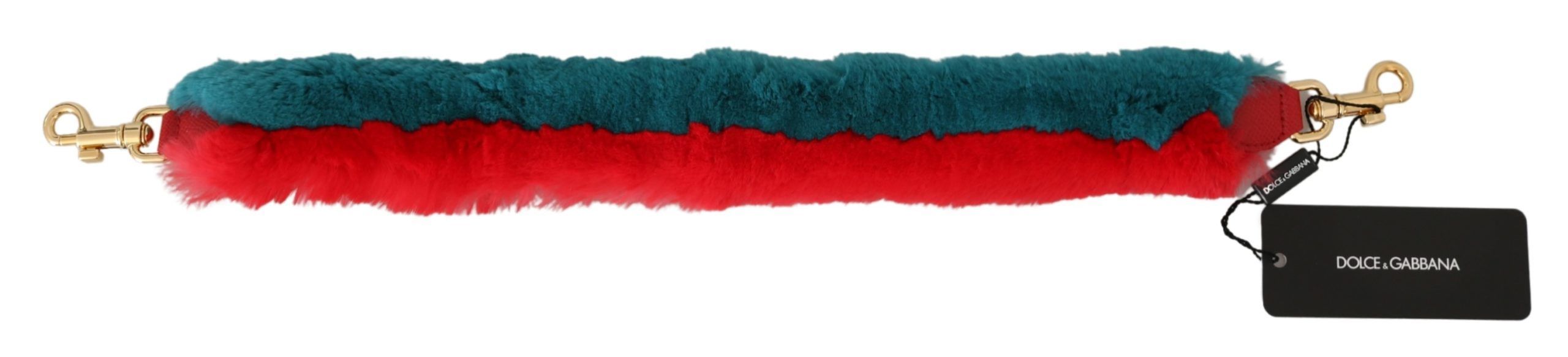 Blue Rabbit Fur Leather Shoulder Women's Strap - Dolce & Gabbana - Modalova