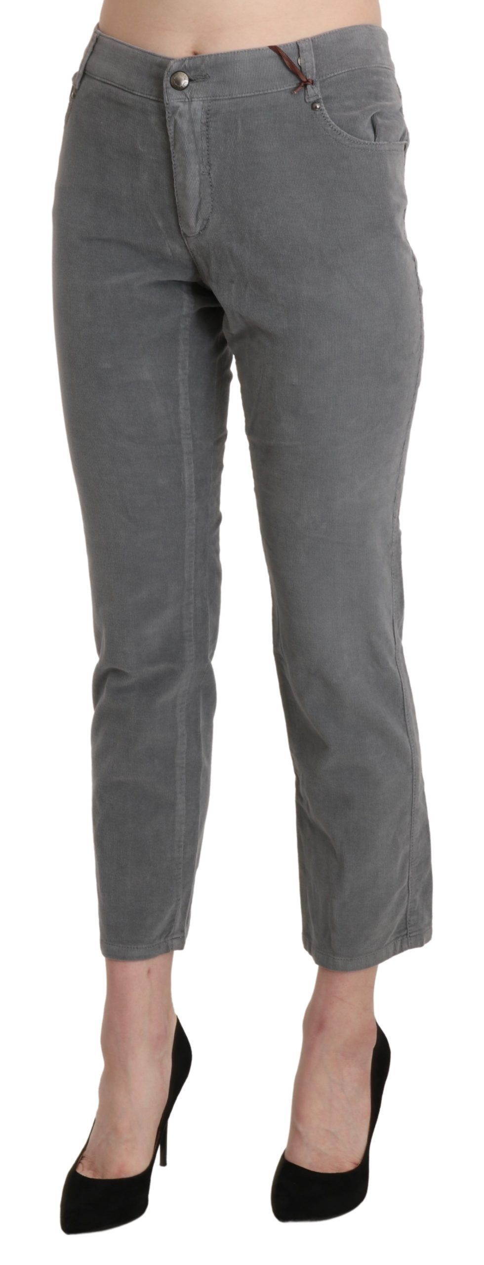 Cropped Cotton Stretch Trouser Women's Pants - Ermanno Scervino - Modalova
