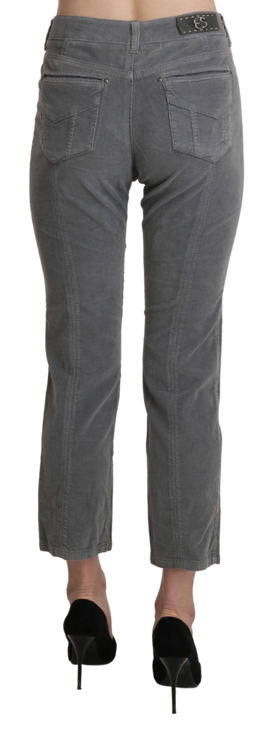 Cropped Cotton Stretch Trouser Women's Pants - Ermanno Scervino - Modalova
