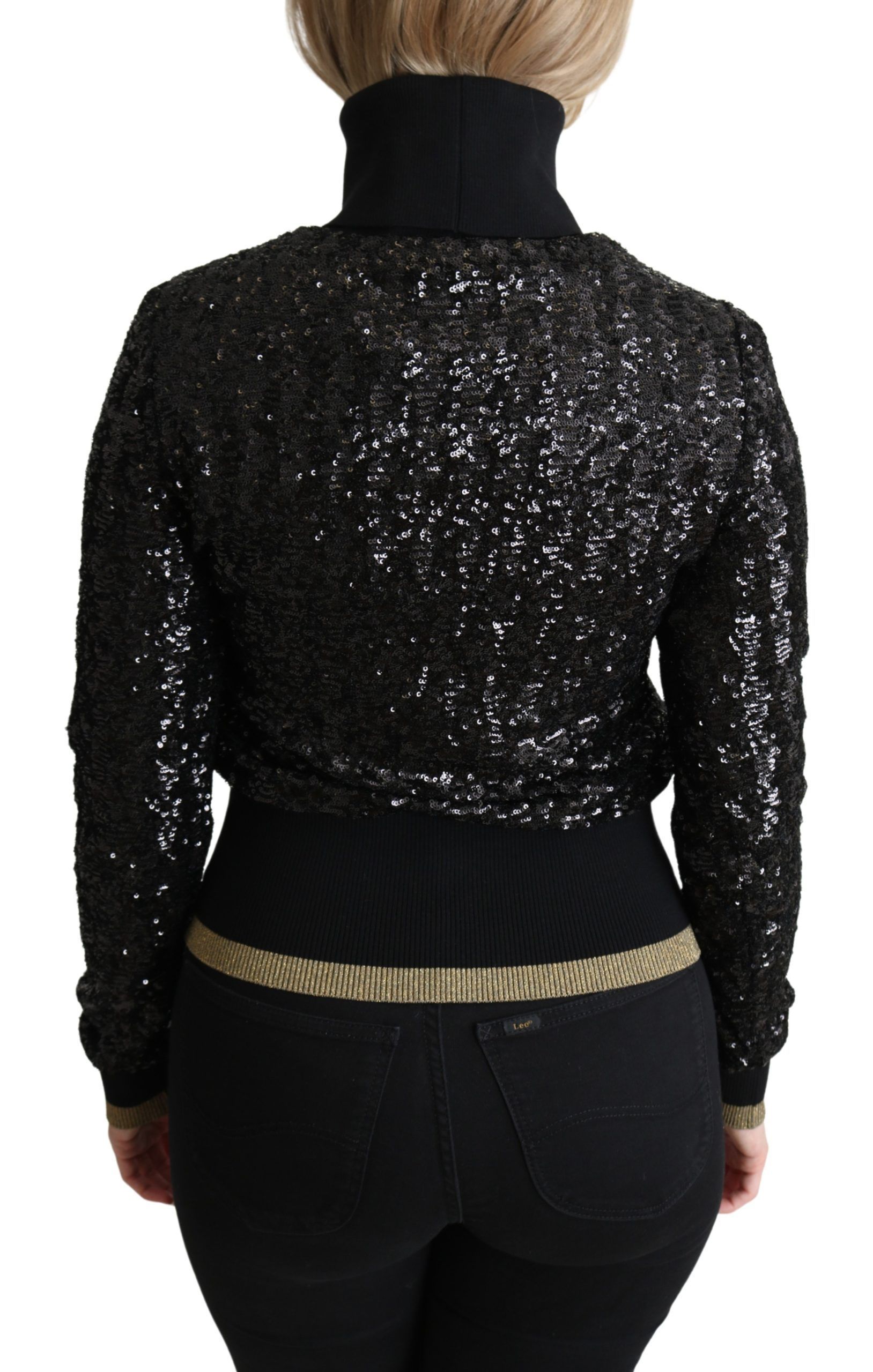 Sequined Knitted Turtle Neck Women's Sweater - Dolce & Gabbana - Modalova