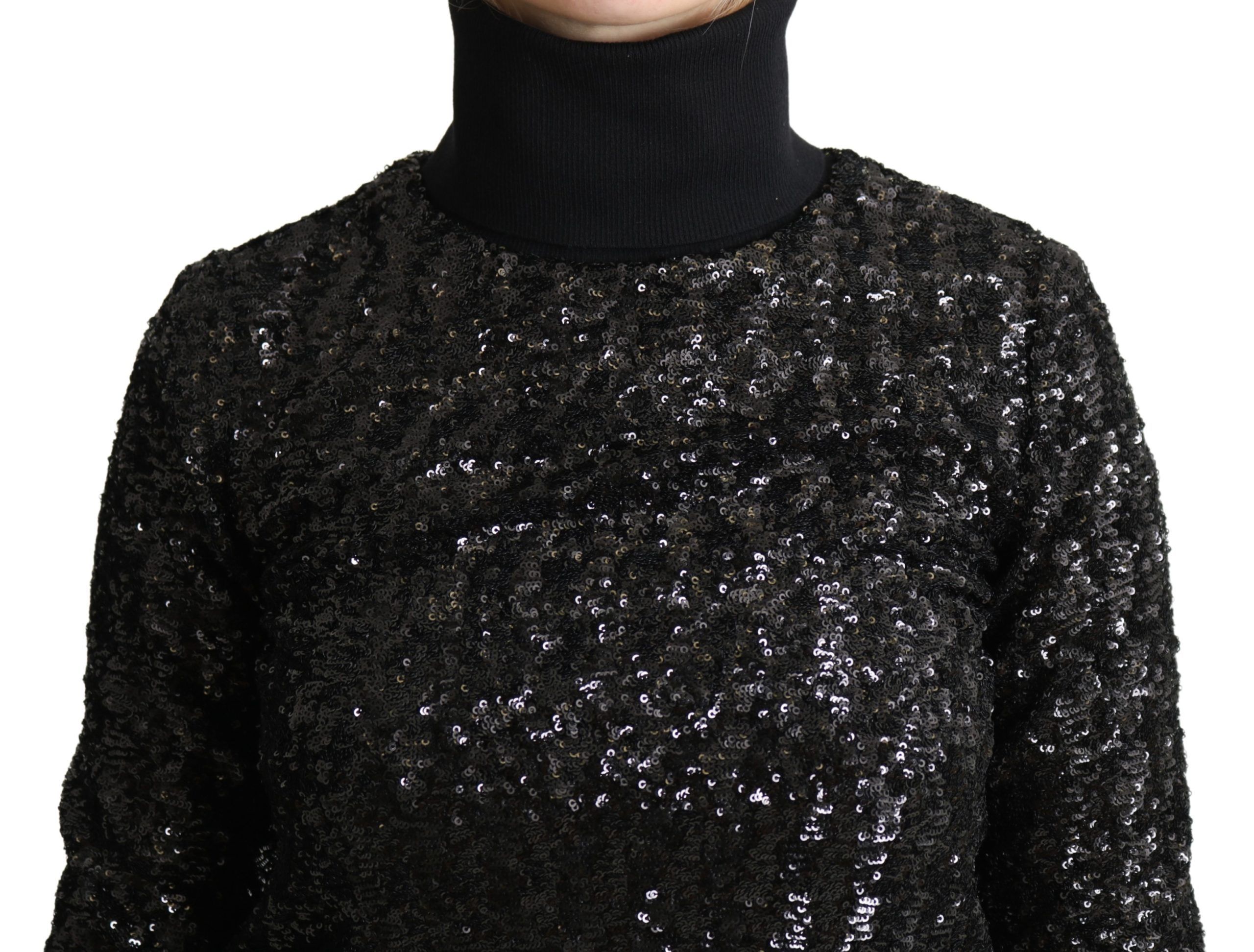 Sequined Knitted Turtle Neck Women's Sweater - Dolce & Gabbana - Modalova