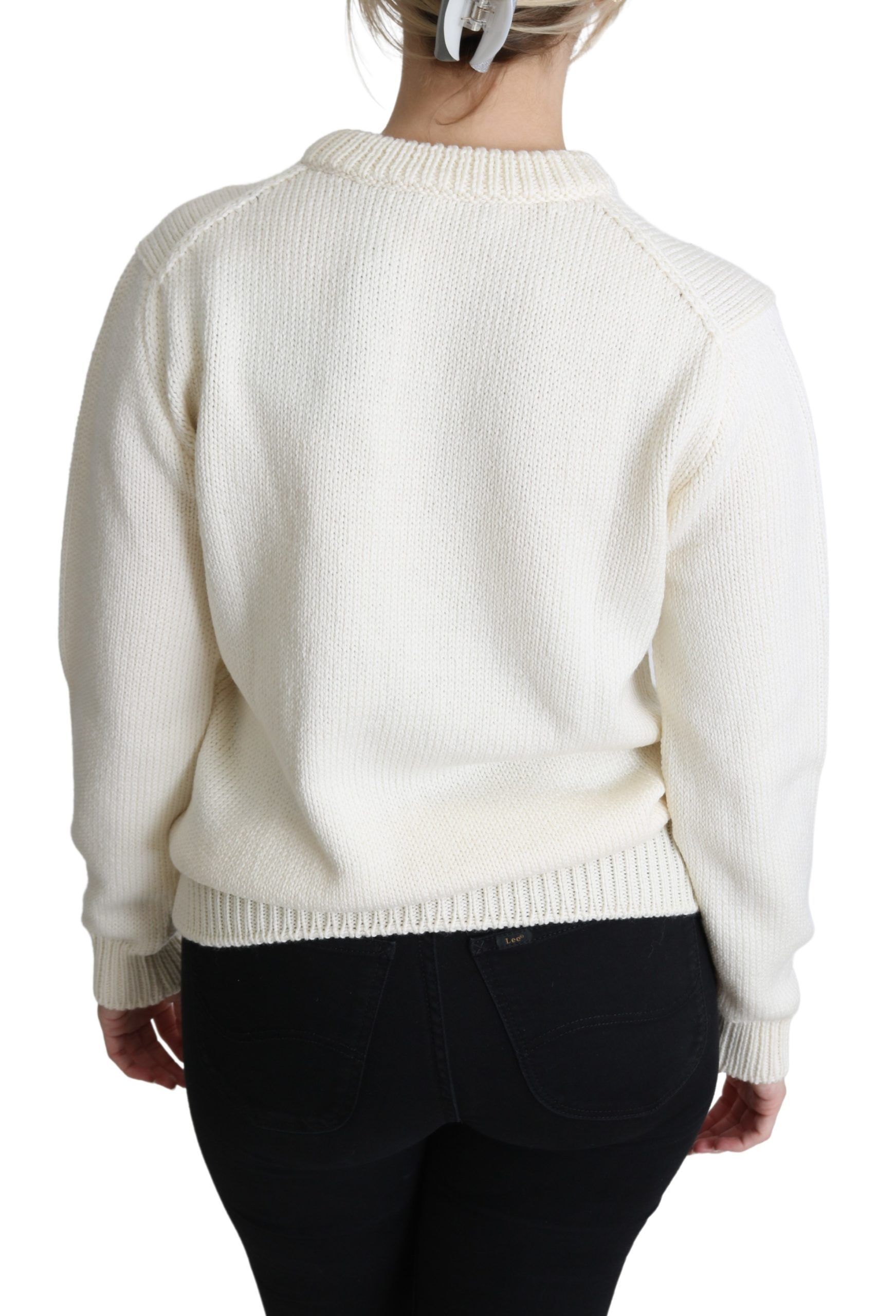 Floral Wool Pullover Sunflower Women's Sweater - Dolce & Gabbana - Modalova