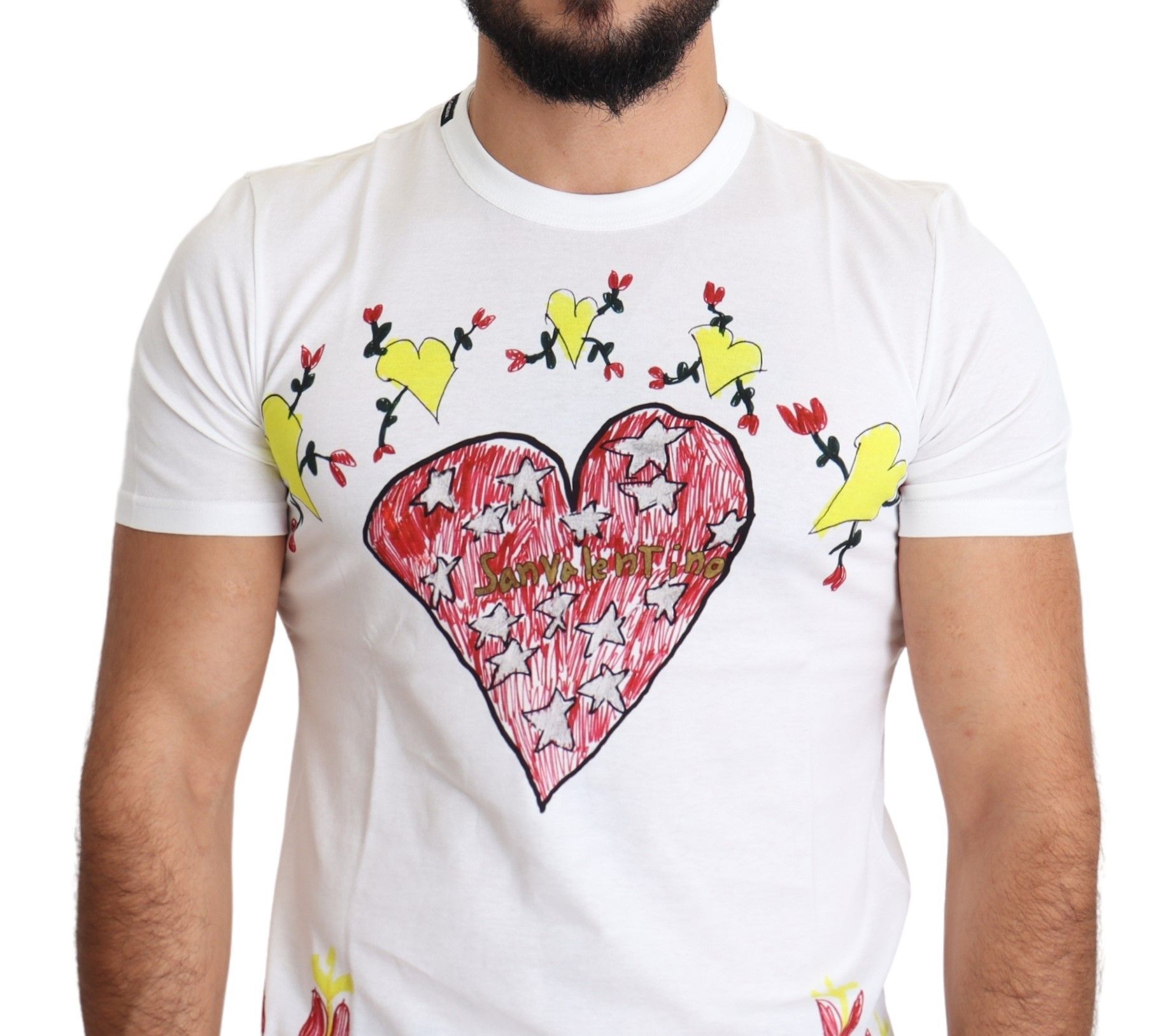 Saint Valentine Print Cotton Men Men's T-shirt - Dolce & Gabbana - Modalova