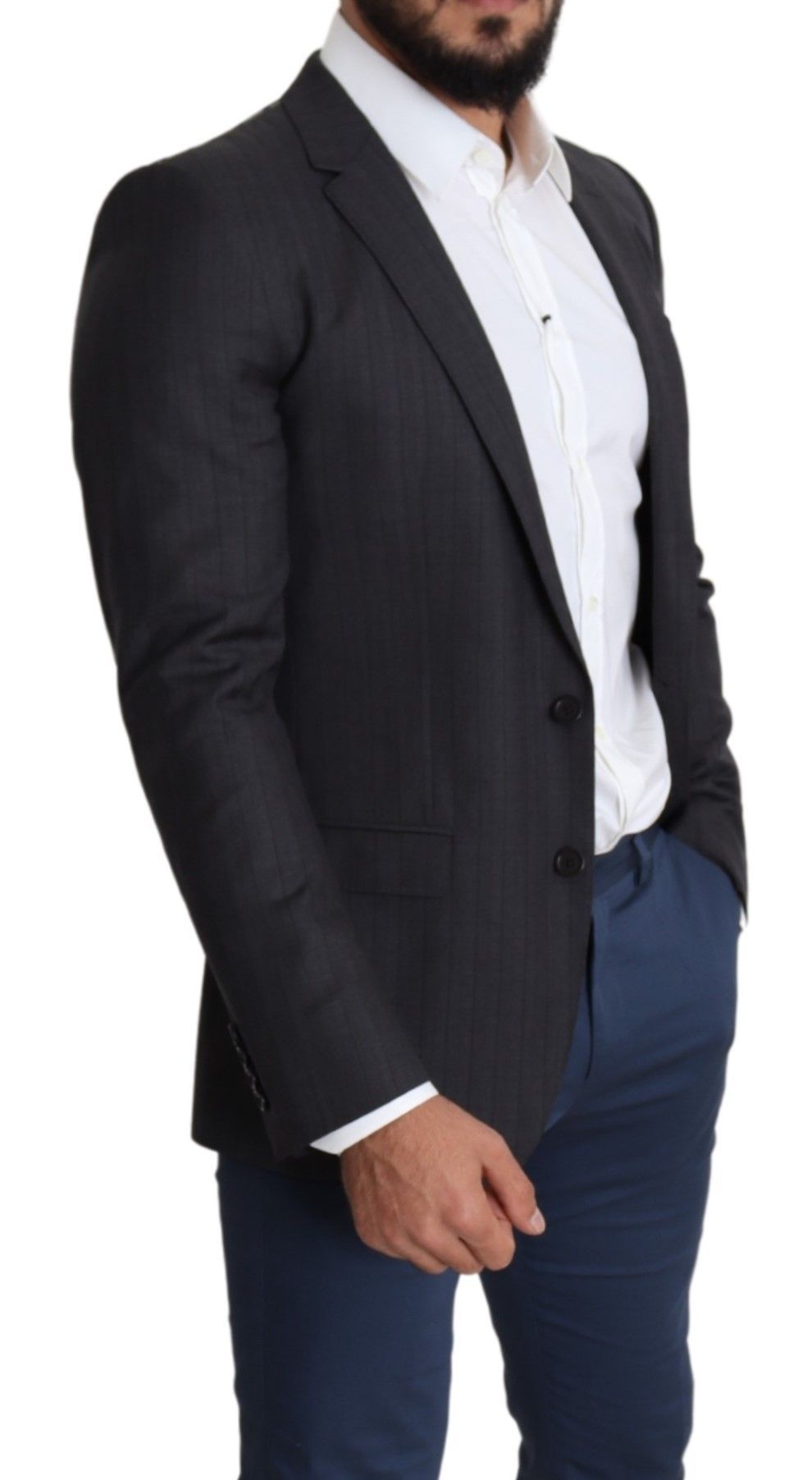 Wool Single Breasted Coat MARTINI Men's Blazer - Dolce & Gabbana - Modalova