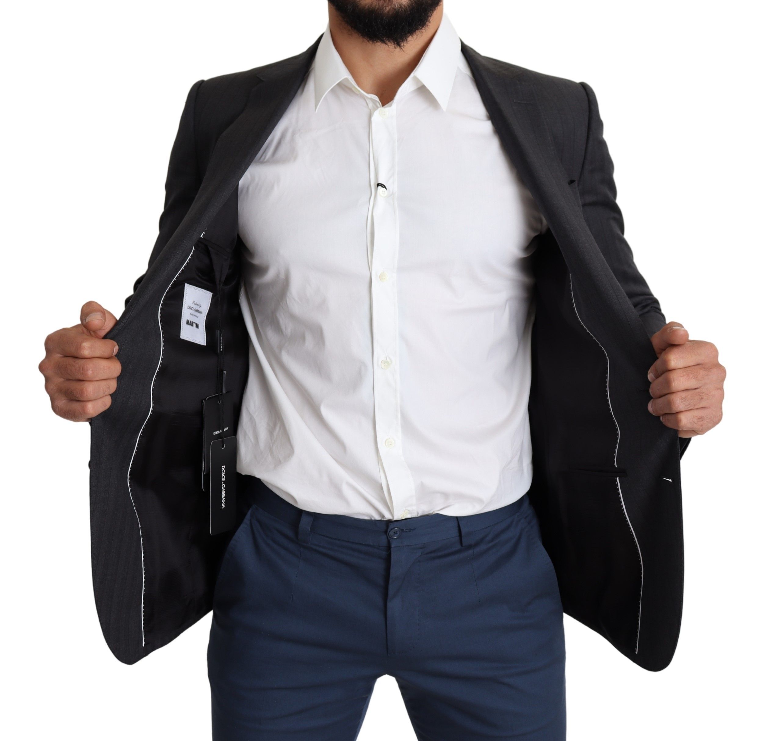 Wool Single Breasted Coat MARTINI Men's Blazer - Dolce & Gabbana - Modalova
