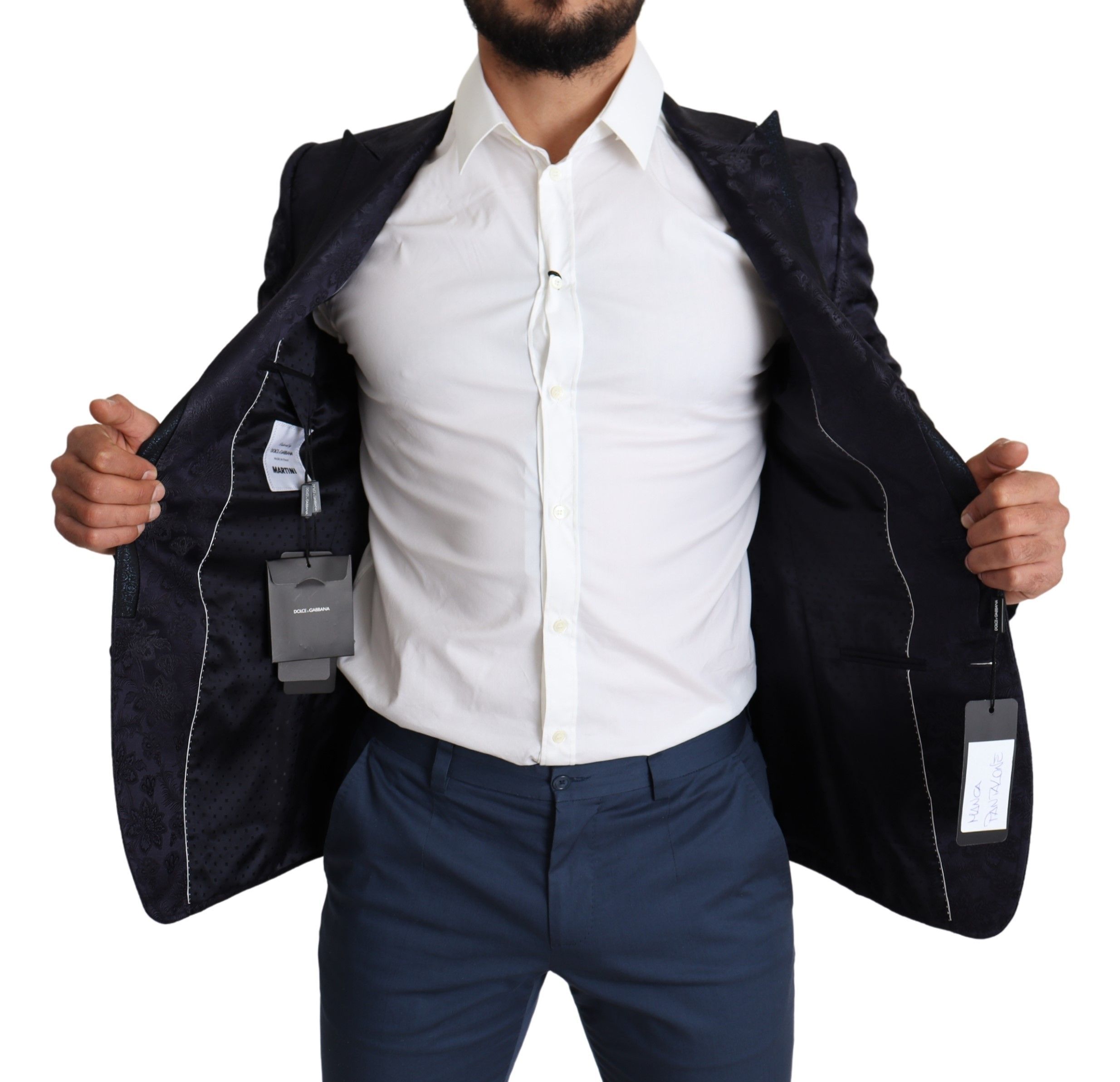 Floral Jacquard Silk Coat MARTINI Men's Blazer - Dolce & Gabbana - Modalova