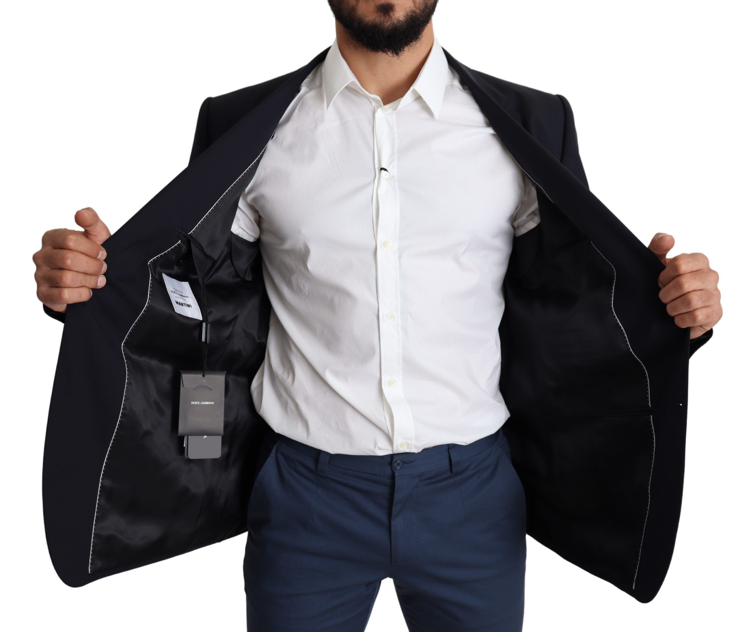 Wool Stretch Men Coat MARTINI Men's Blazer - Dolce & Gabbana - Modalova