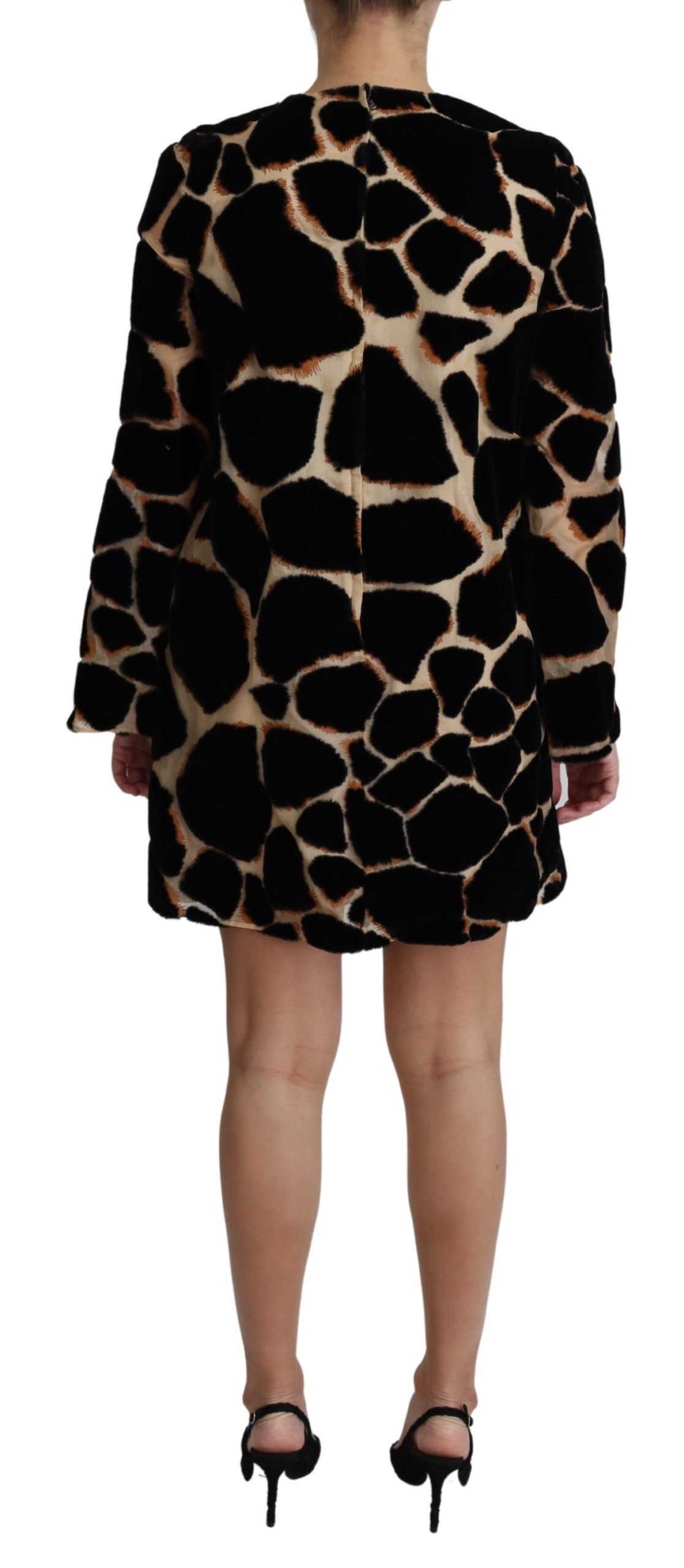 Giraffe Print Shift Mini Women's Dress - Dolce & Gabbana - Modalova