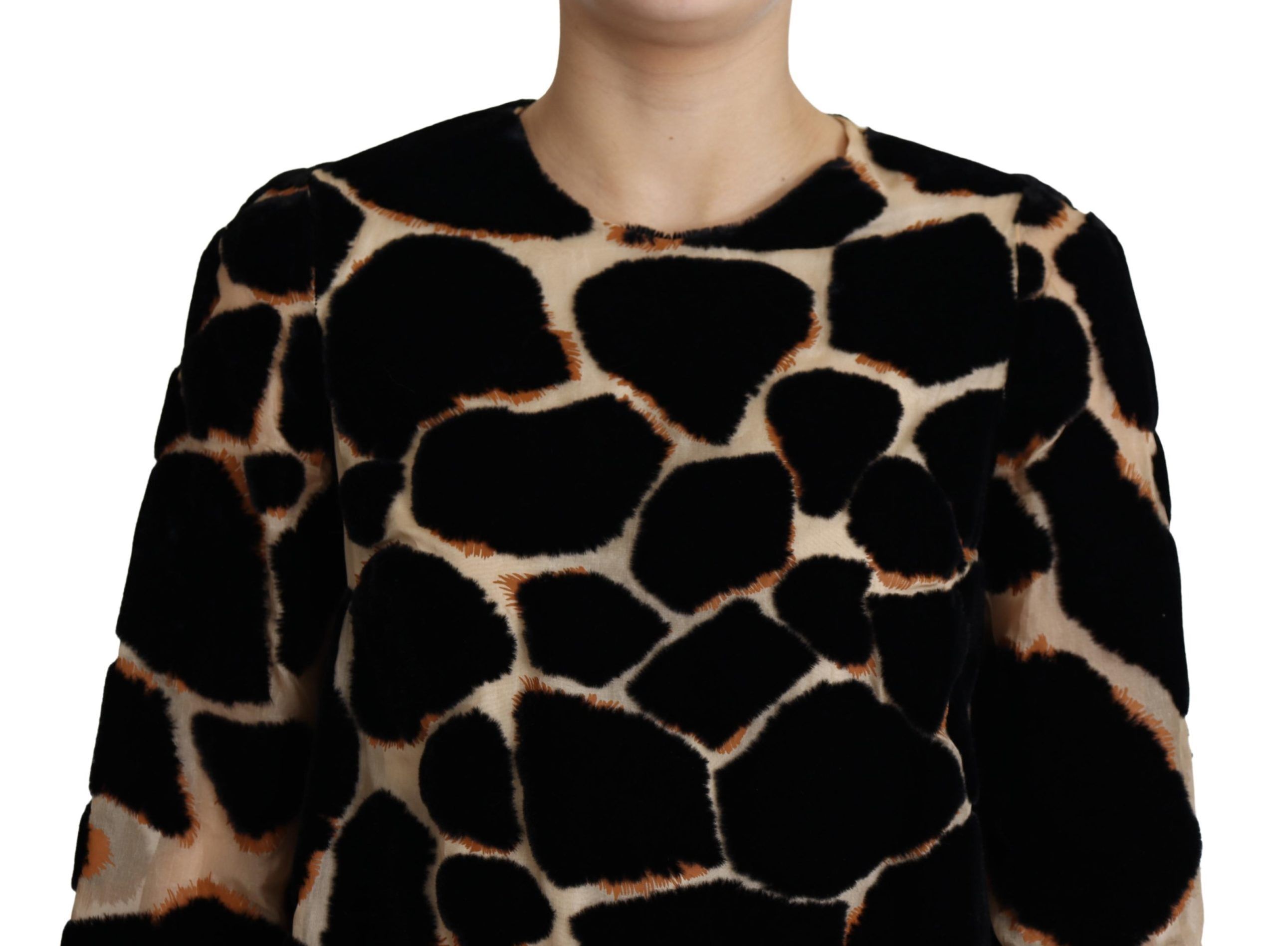 Giraffe Print Shift Mini Women's Dress - Dolce & Gabbana - Modalova