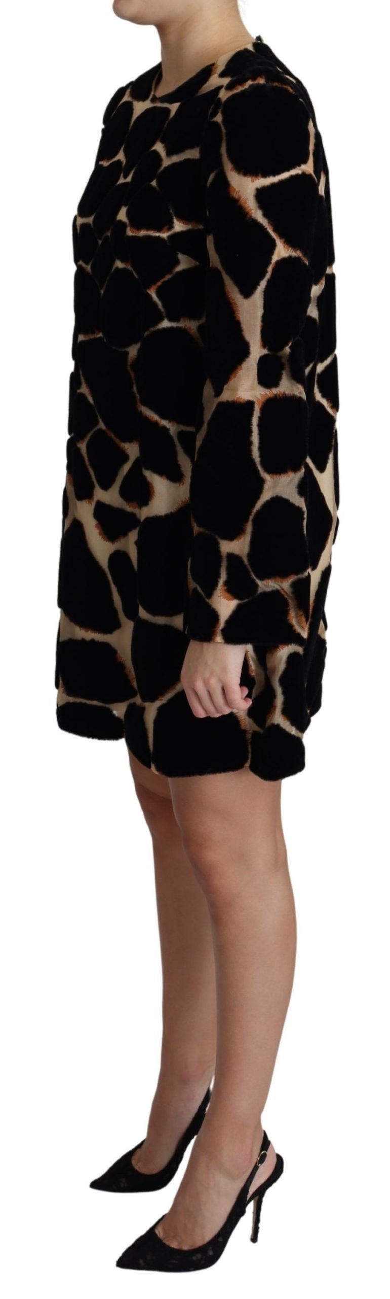 Giraffe Print Shift Mini Women's Dress - Dolce & Gabbana - Modalova