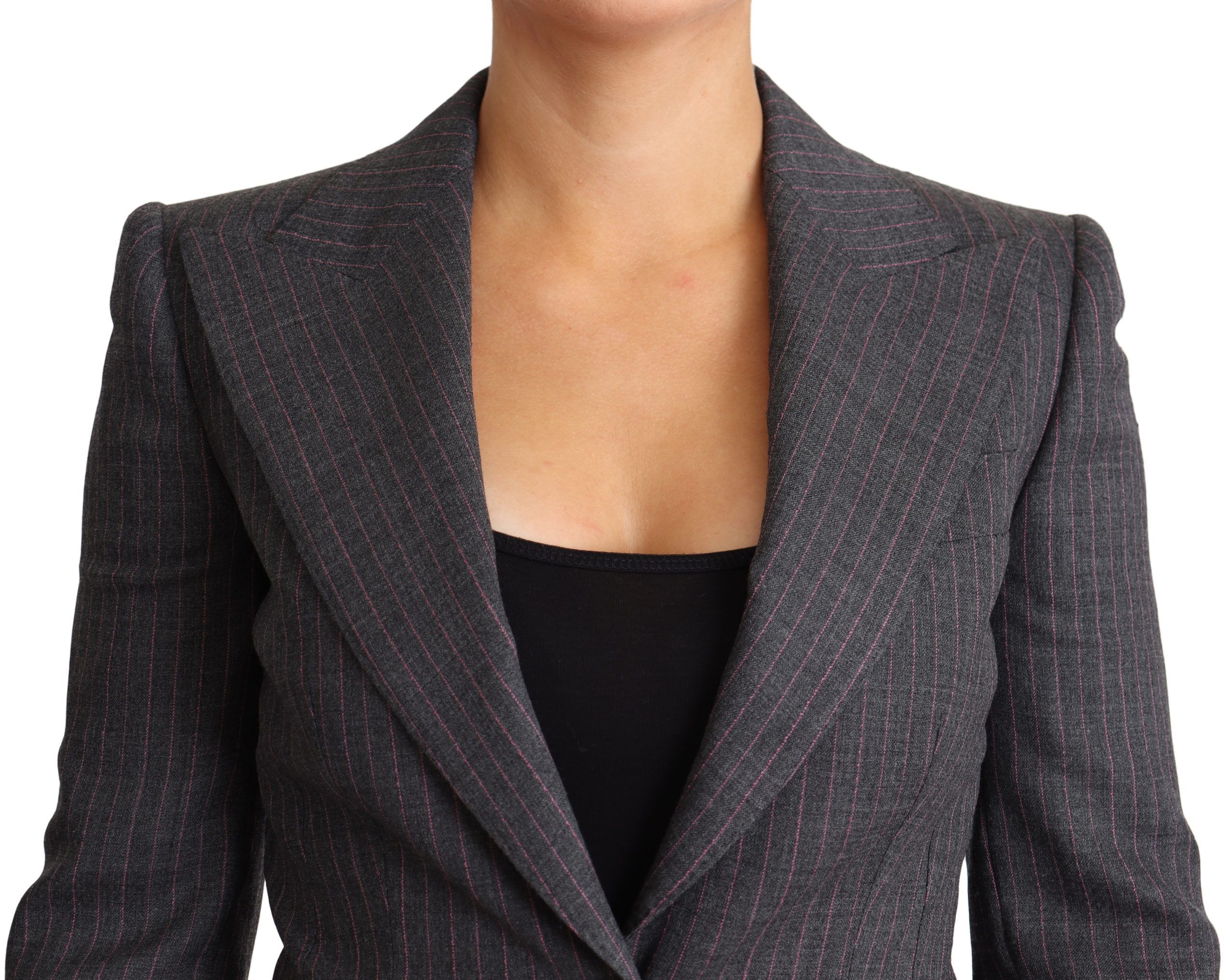 Single Breasted Fitted Blazer Wool Women's Jacket - Dolce & Gabbana - Modalova
