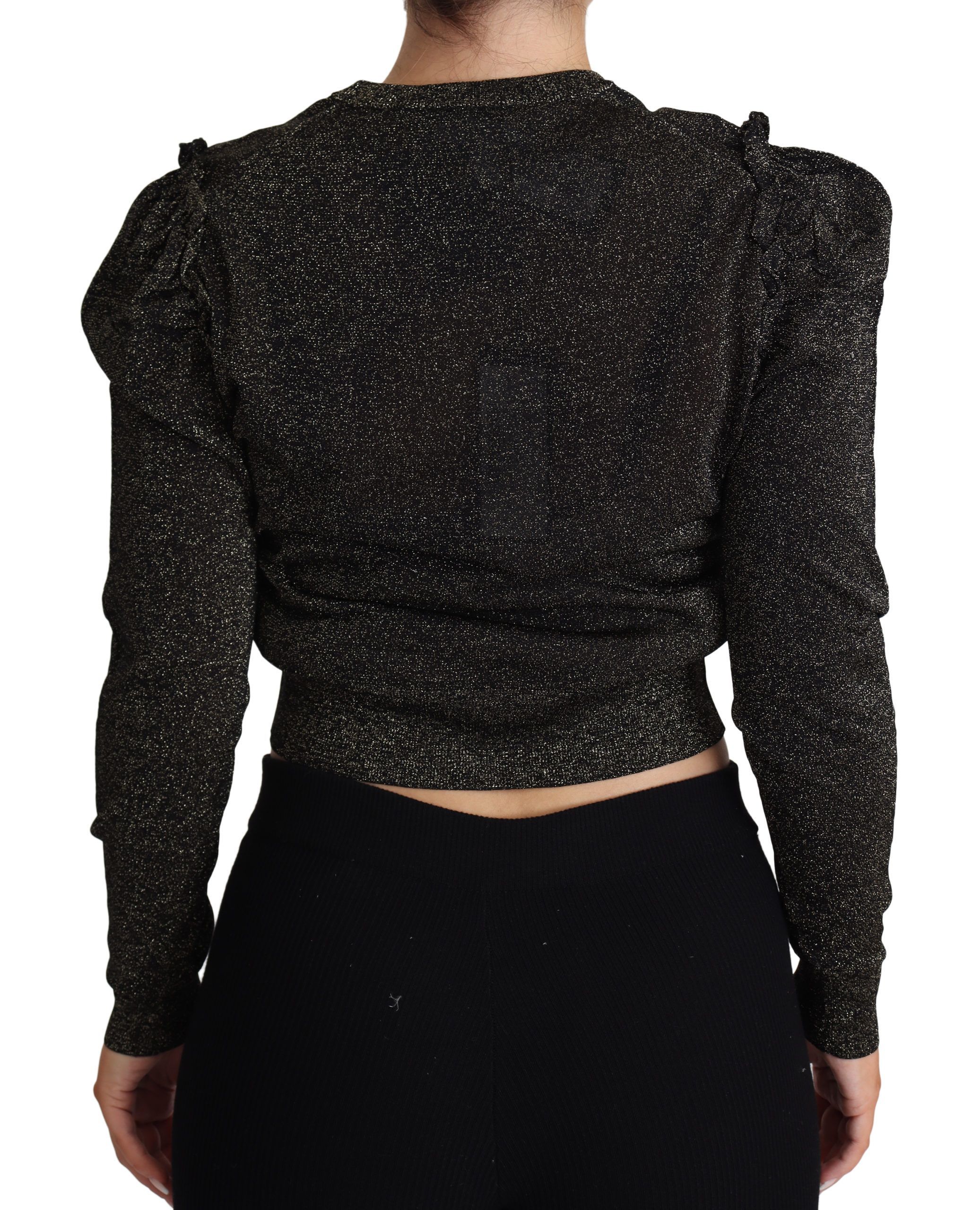 Gold Cropped Women Pullover Women's Sweater - Dolce & Gabbana - Modalova