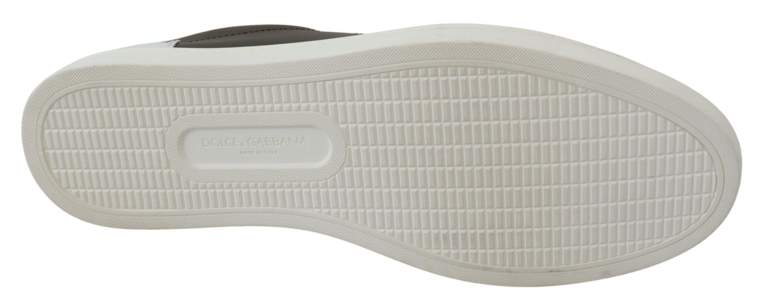 Green Leather Low Top Sneakers Men's Shoes - Dolce & Gabbana - Modalova