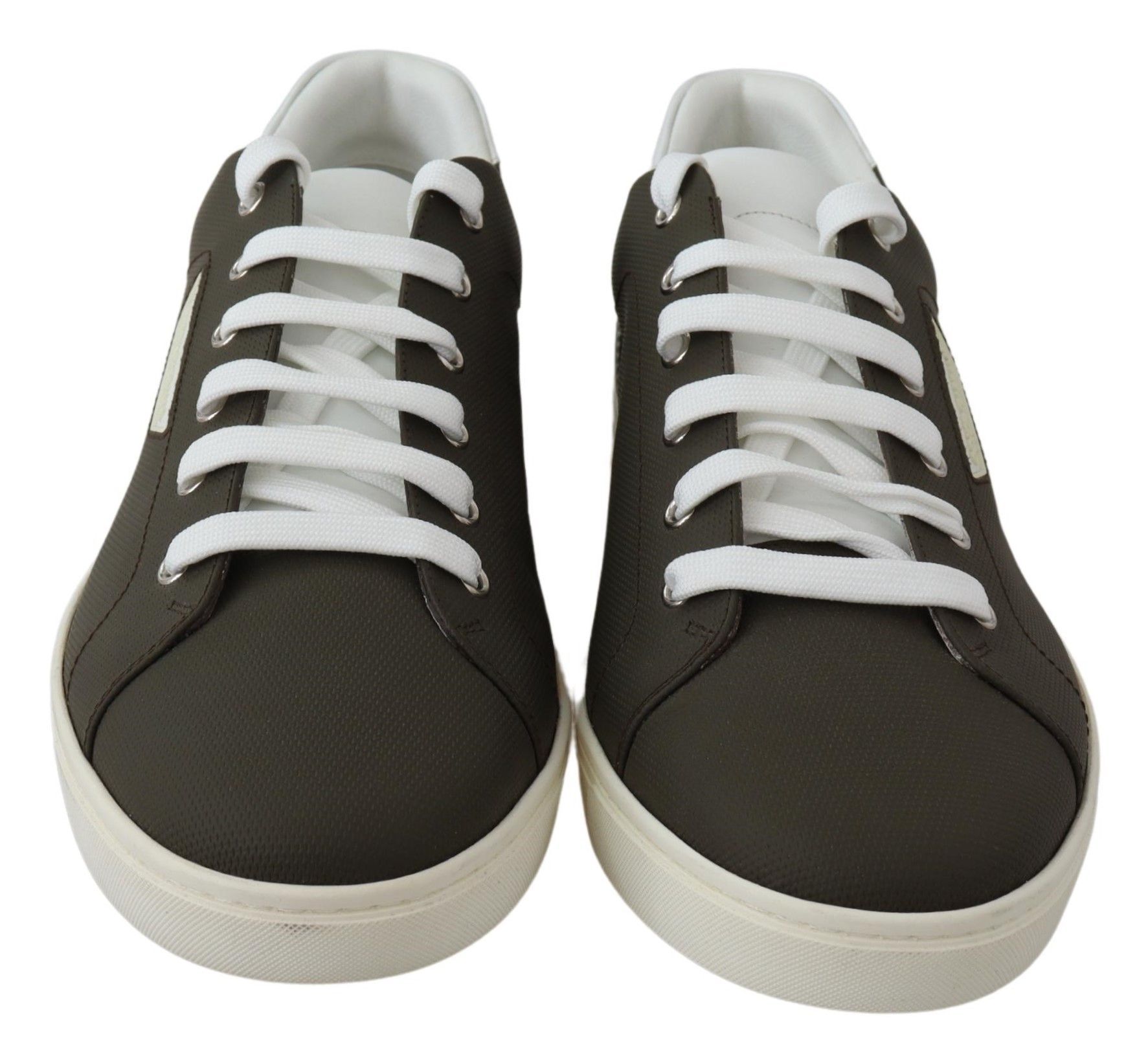 Green Leather Low Top Sneakers Men's Shoes - Dolce & Gabbana - Modalova