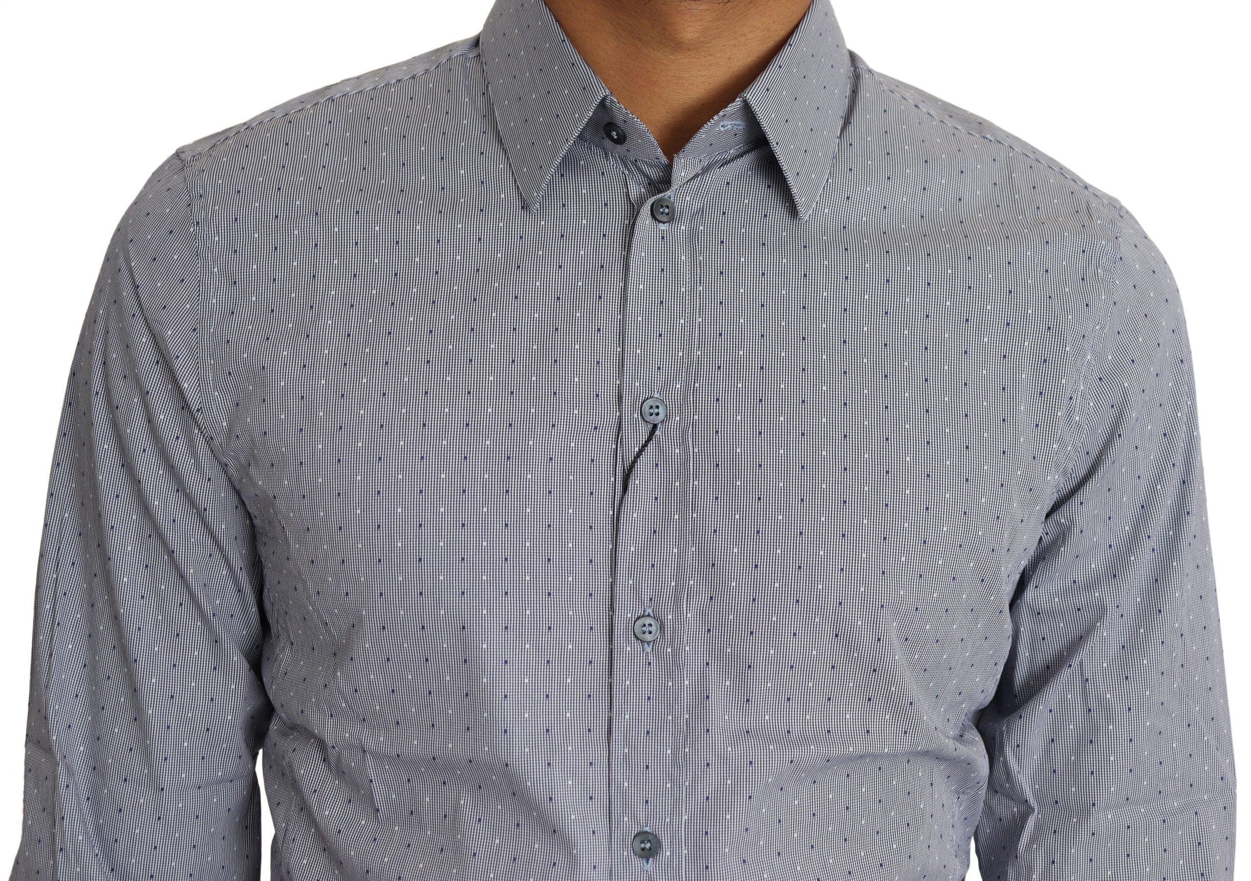 Dotted Semi Fitted Formal SICILIA Men's Shirt - Dolce & Gabbana - Modalova