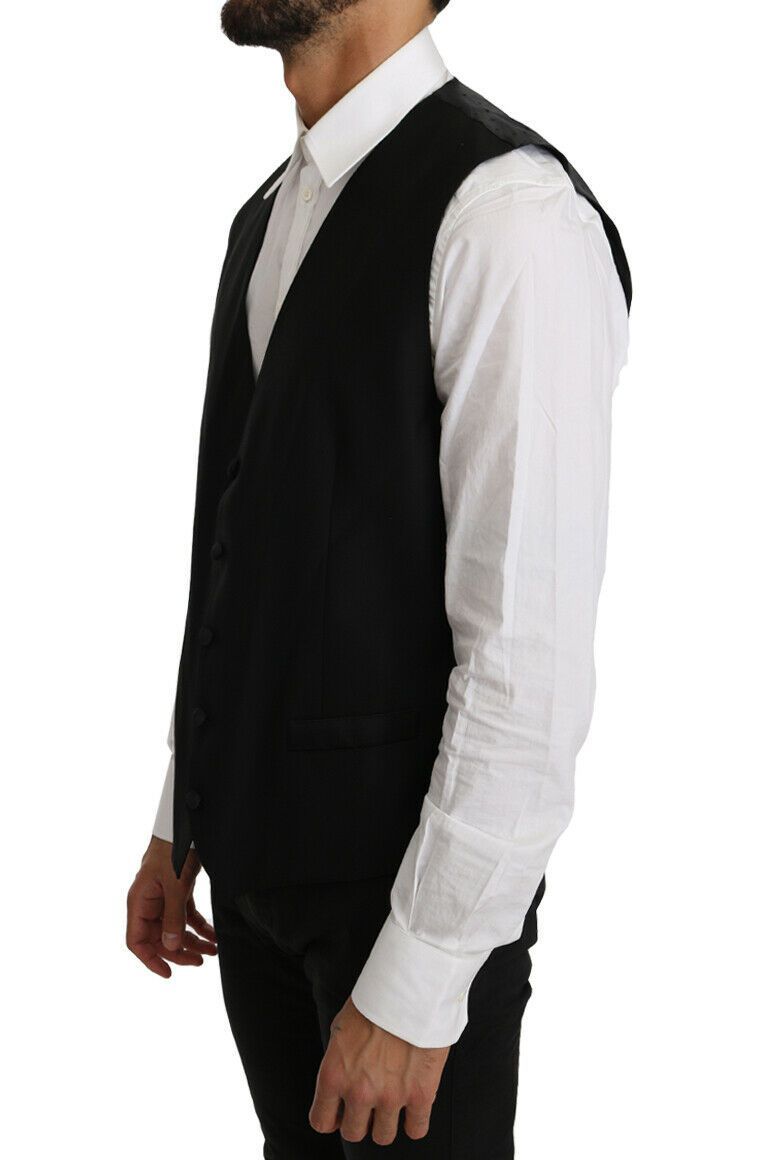 Solid Wool Silk Men's Vest - Dolce & Gabbana - Modalova