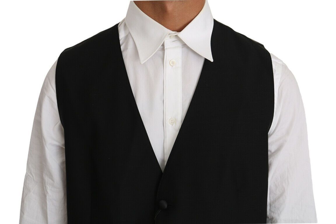 Solid Wool Silk Men's Vest - Dolce & Gabbana - Modalova