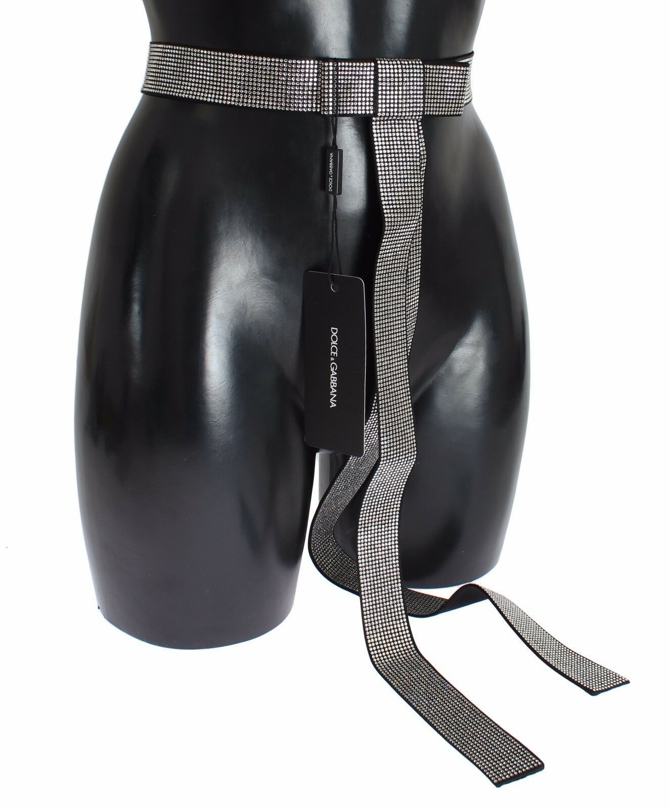 Silk Clear Crystal Bow Waist Men's Belt - Dolce & Gabbana - Modalova