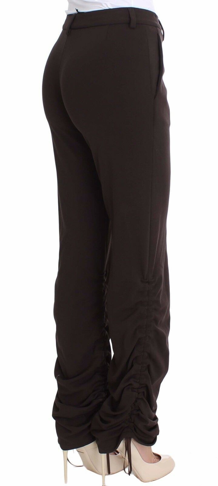 Brown Stretch Casual Trousers Women's Pants - Ermanno Scervino - Modalova