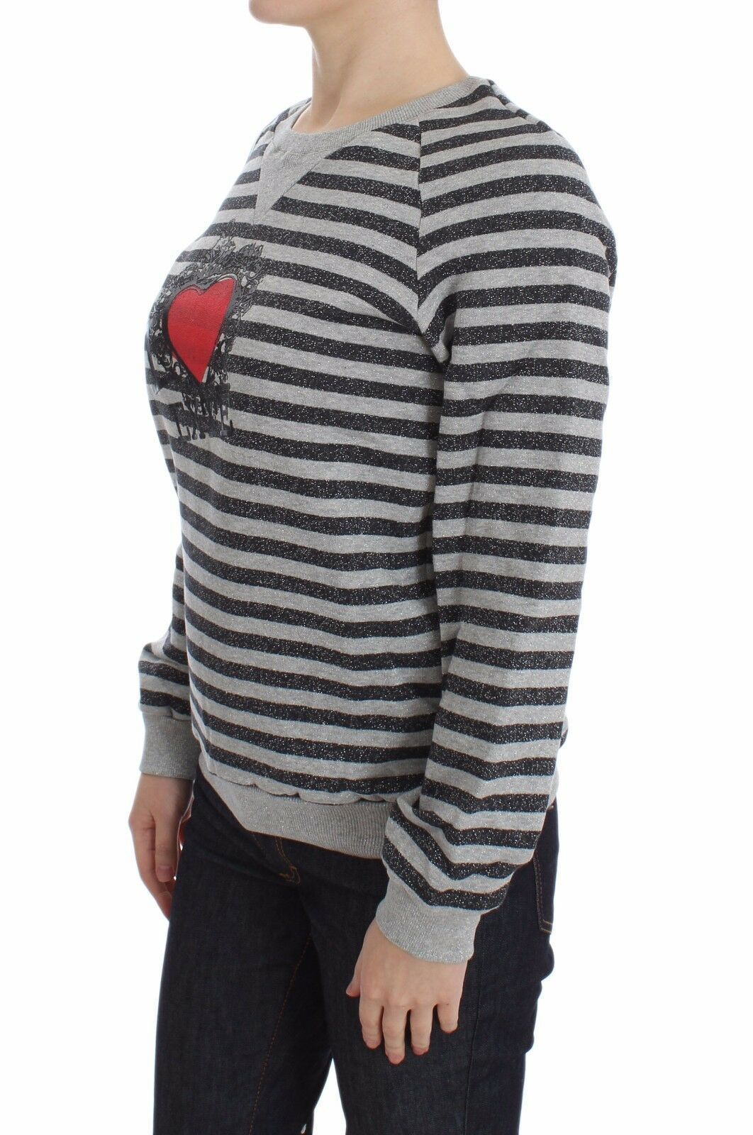 Striped Cotton Crewneck Women's Sweater - Exte - Modalova