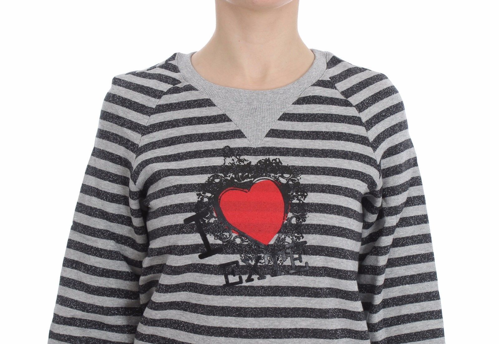 Striped Cotton Crewneck Women's Sweater - Exte - Modalova