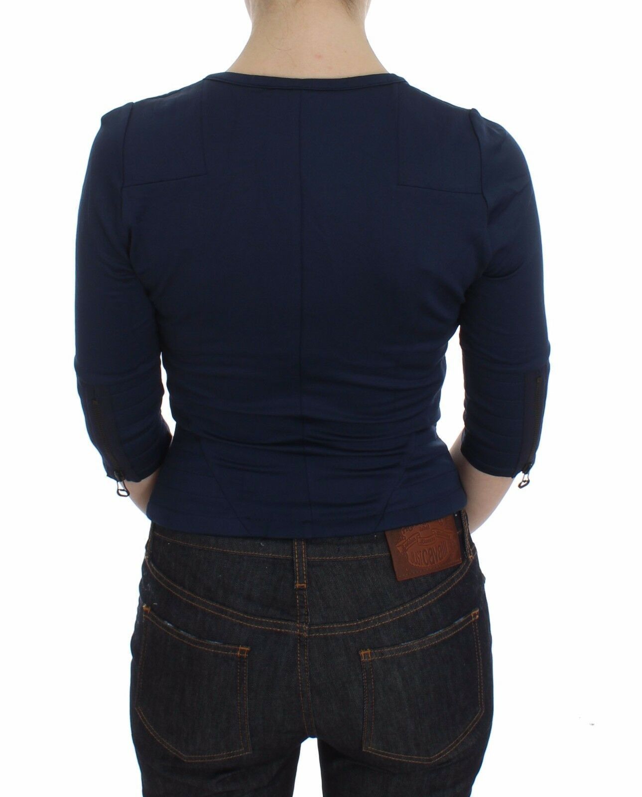 Cotton Top Zipper Deep Crew-neck Women's Sweater - Exte - Modalova