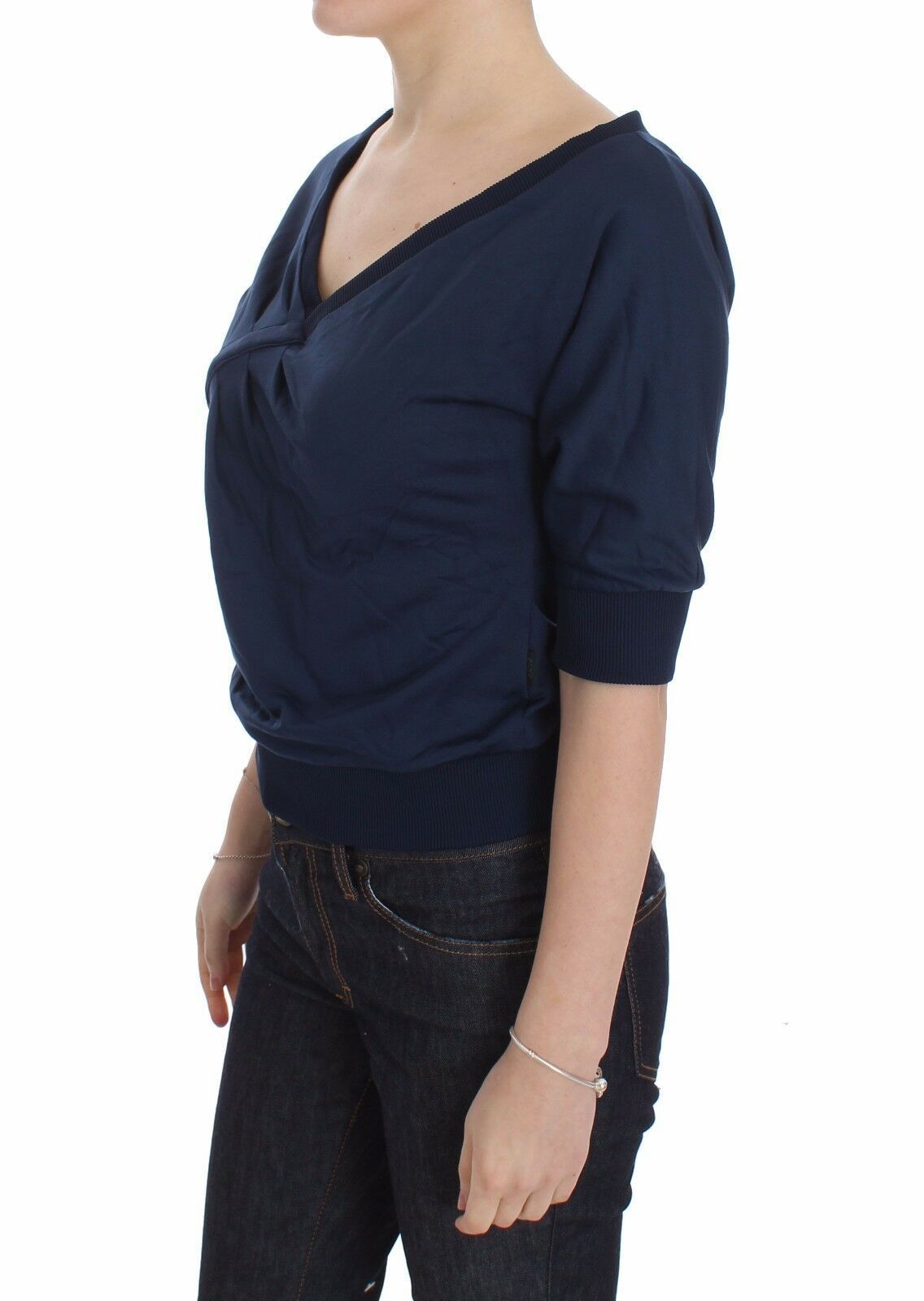 Cotton Top Pullover Deep V-neck Women Women's Sweater - Exte - Modalova