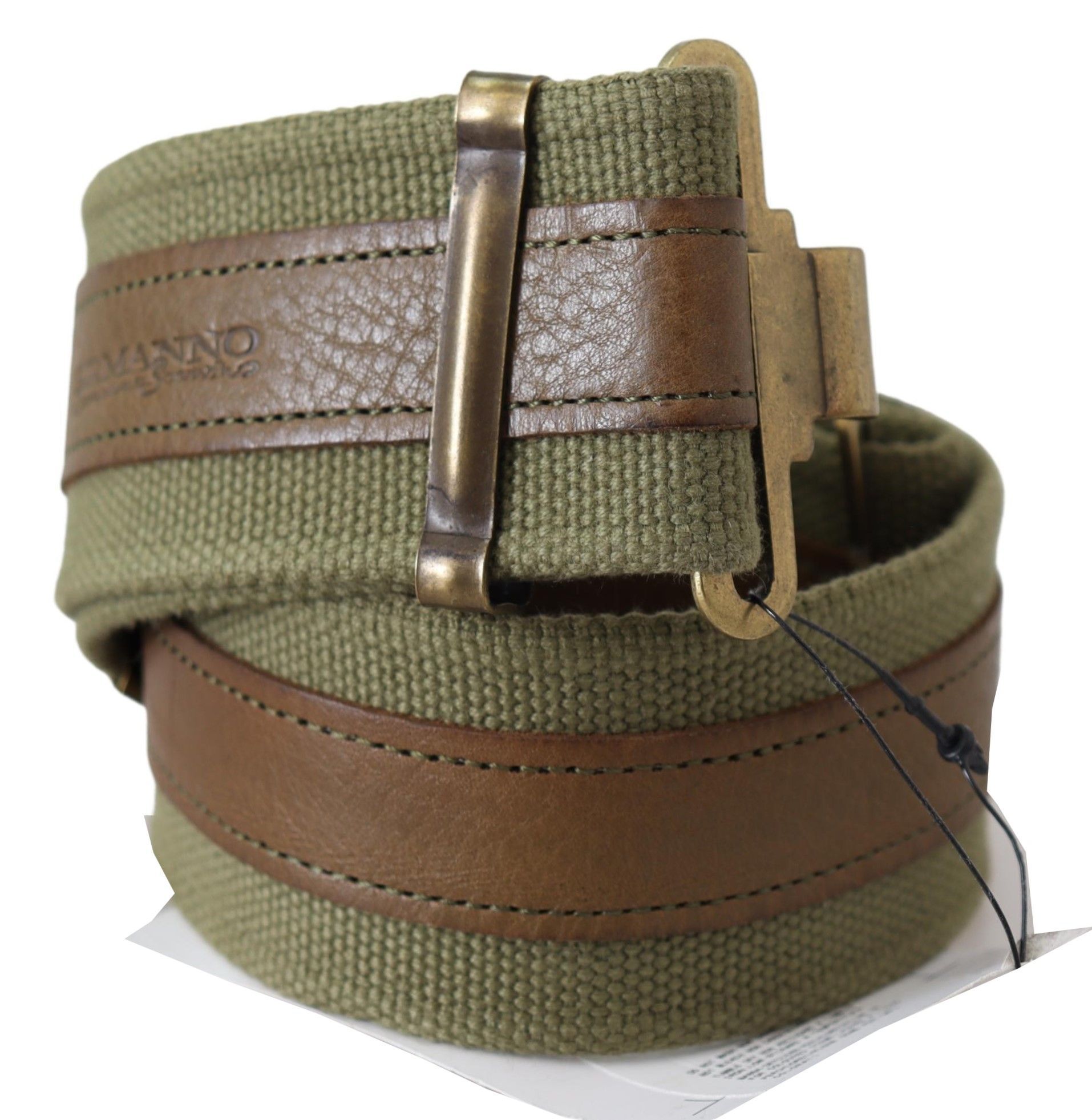 Leather Rustic Bronze Buckle Army Women's Belt - Ermanno Scervino - Modalova