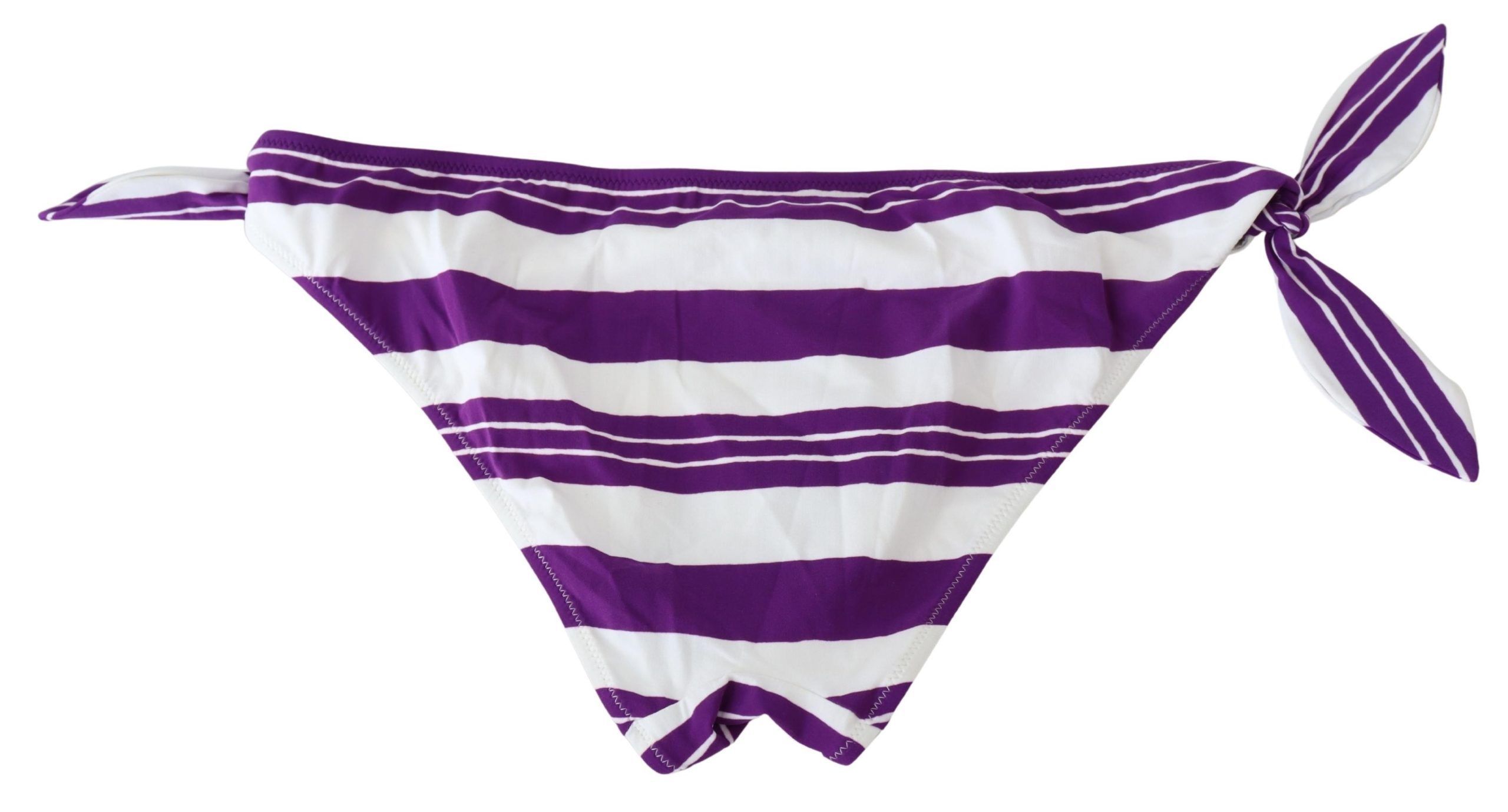Purple White Stripes Beachwear Bikini Women's Bottom - Dolce & Gabbana - Modalova
