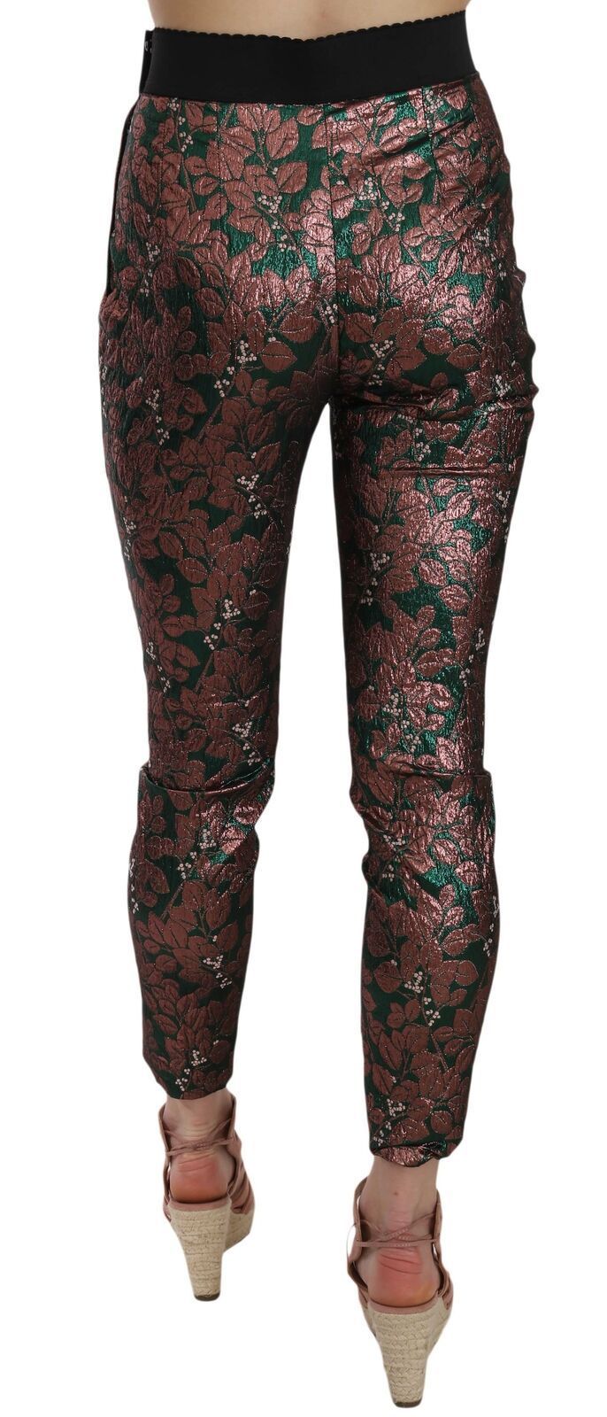 Iridescent Brocade Jacquard Trousers Crop Women's Pants - Dolce & Gabbana - Modalova