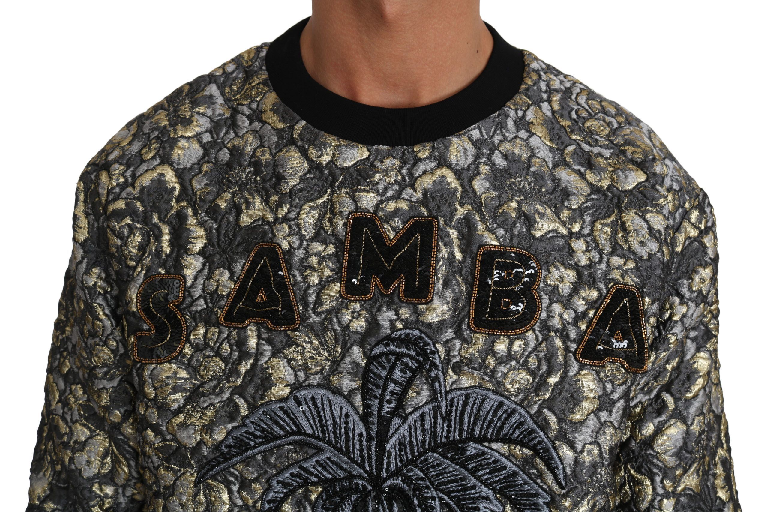SAMBA Jacquard Palmtree Pullover Men's Sweater - Dolce & Gabbana - Modalova