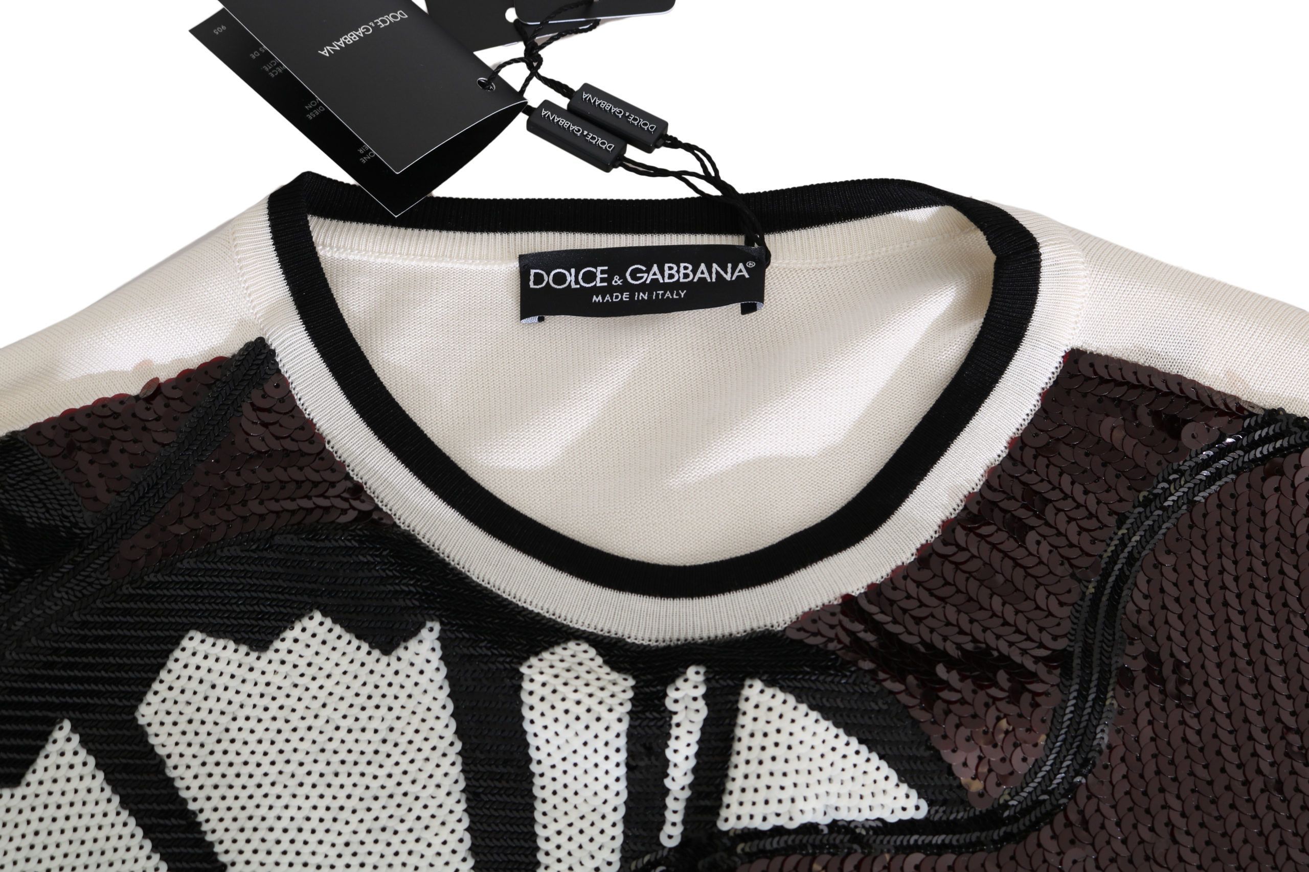 Jazz Sequined Guitar Pullover Top Men's Sweater - Dolce & Gabbana - Modalova