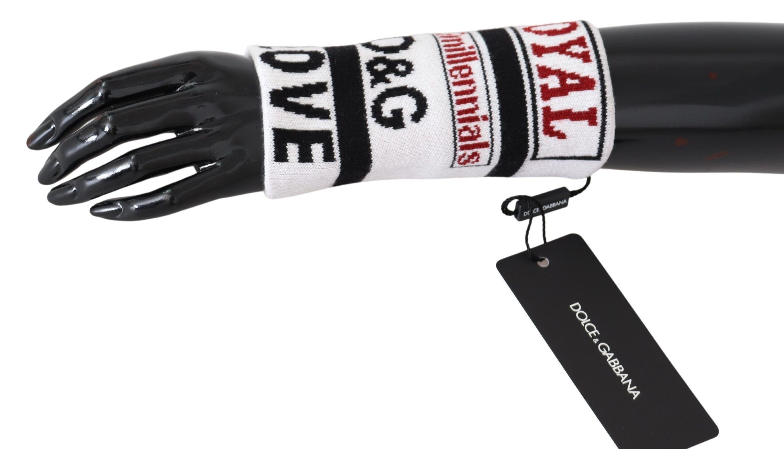 Wool Knit D&G Love Wristband Men's Wrap - Dolce & Gabbana - Modalova