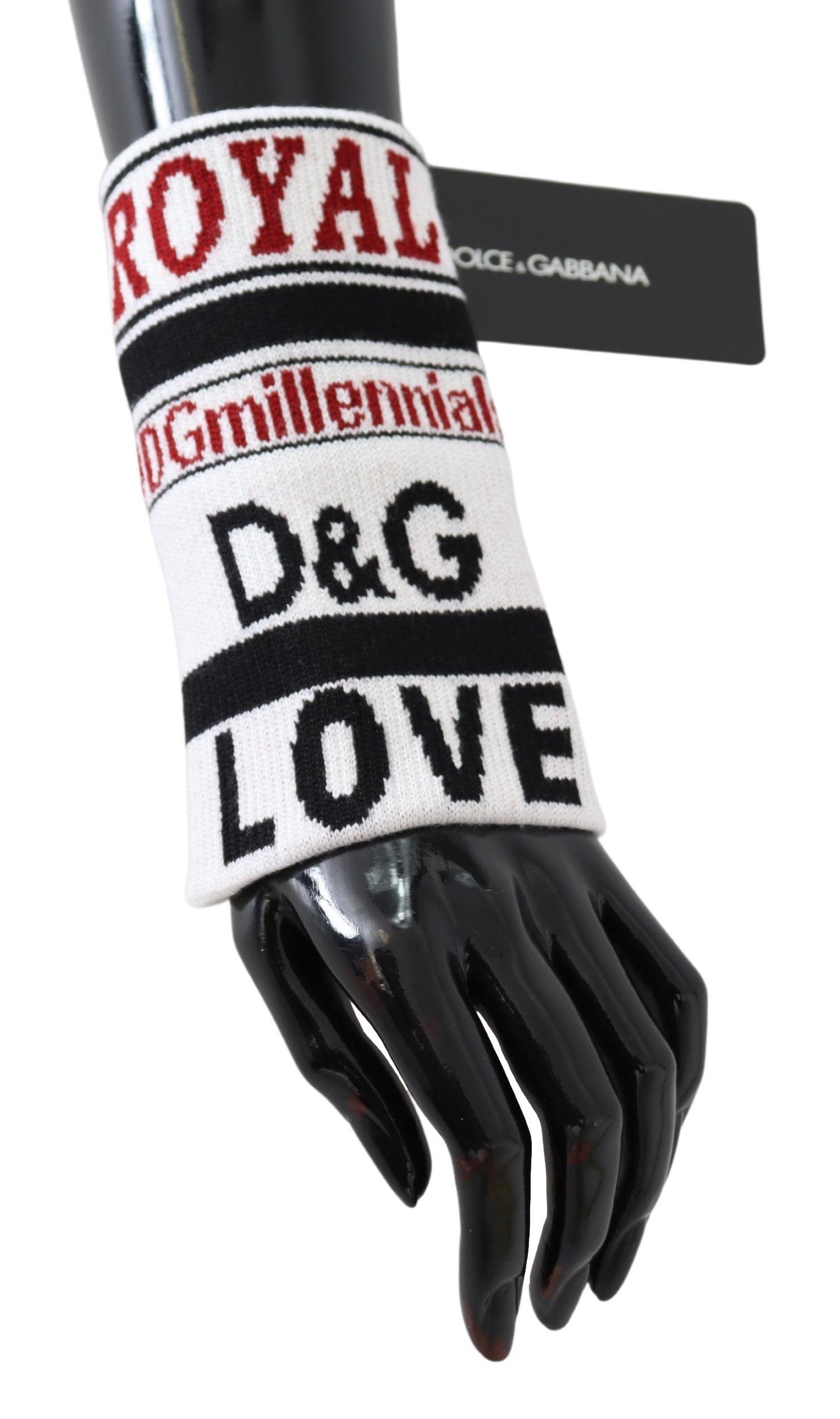 Wool Knit D&G Love Wristband Men's Wrap - Dolce & Gabbana - Modalova