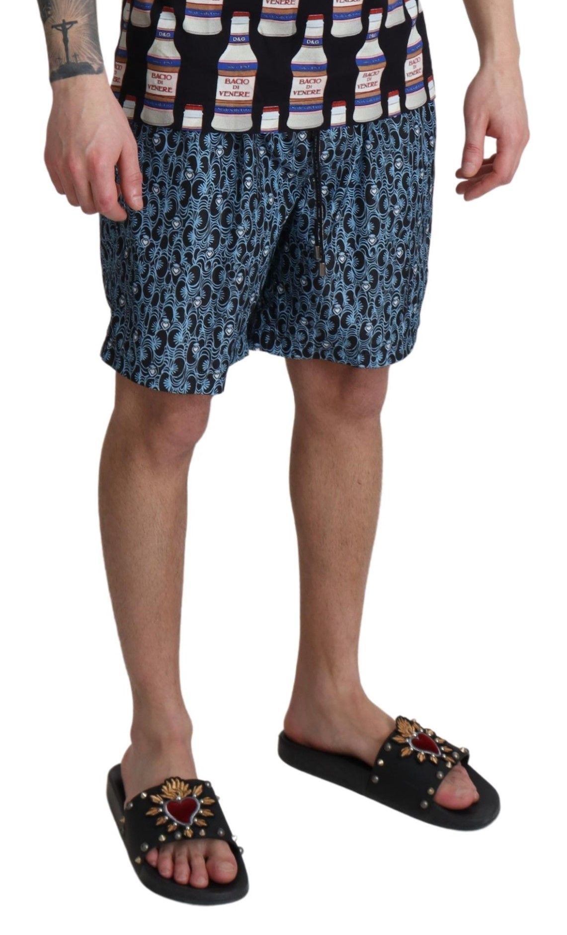 Patterned Print Beachwear Shorts Men's Swimwear - Dolce & Gabbana - Modalova